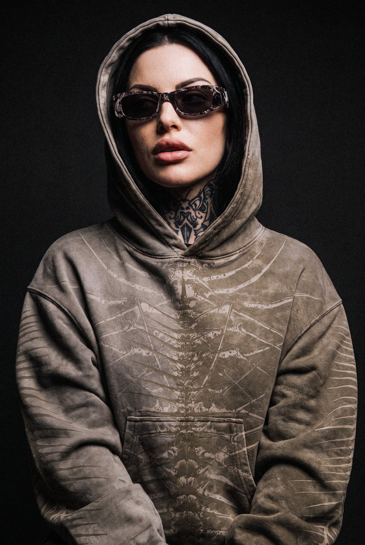 Lineage Of Dusk (Taupe) - Heavy Oversized Hoodie (400GSM)