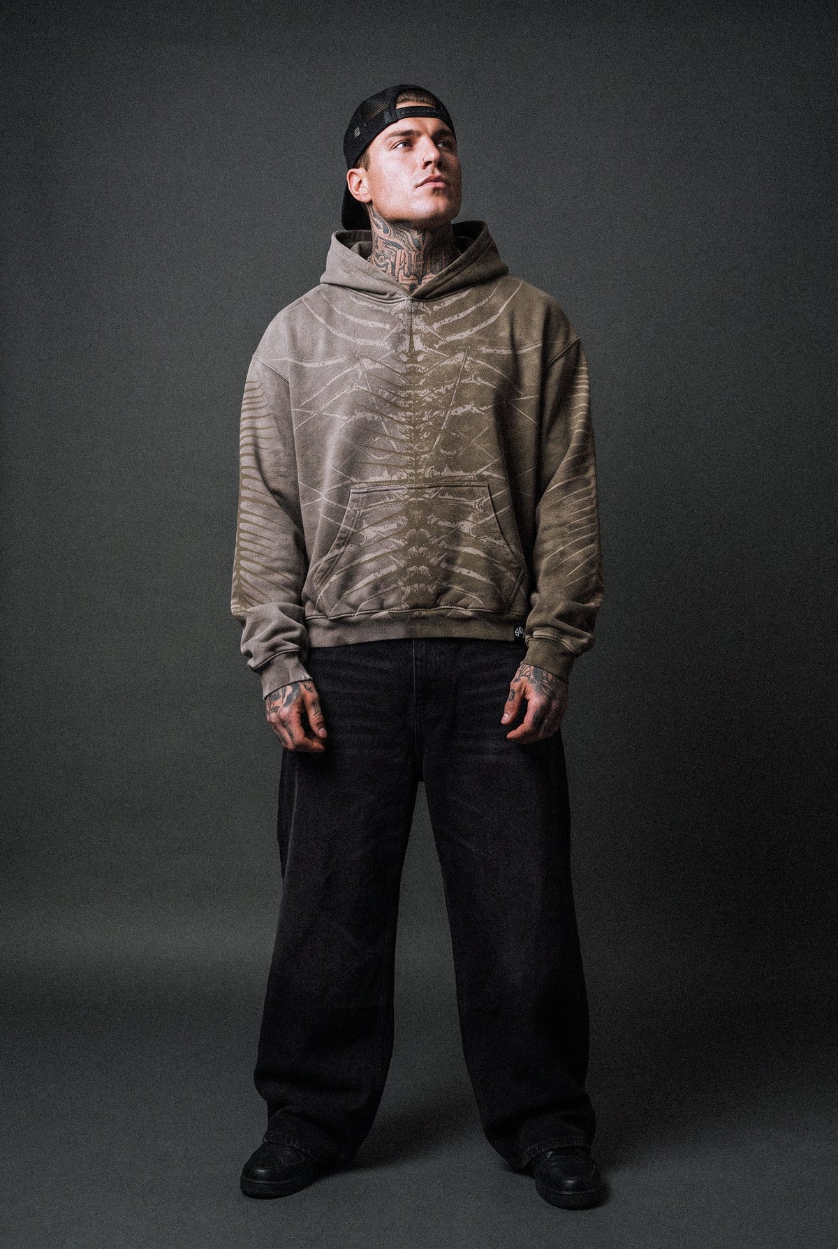 Lineage Of Dusk (Taupe) - Heavy Oversized Hoodie (400GSM)
