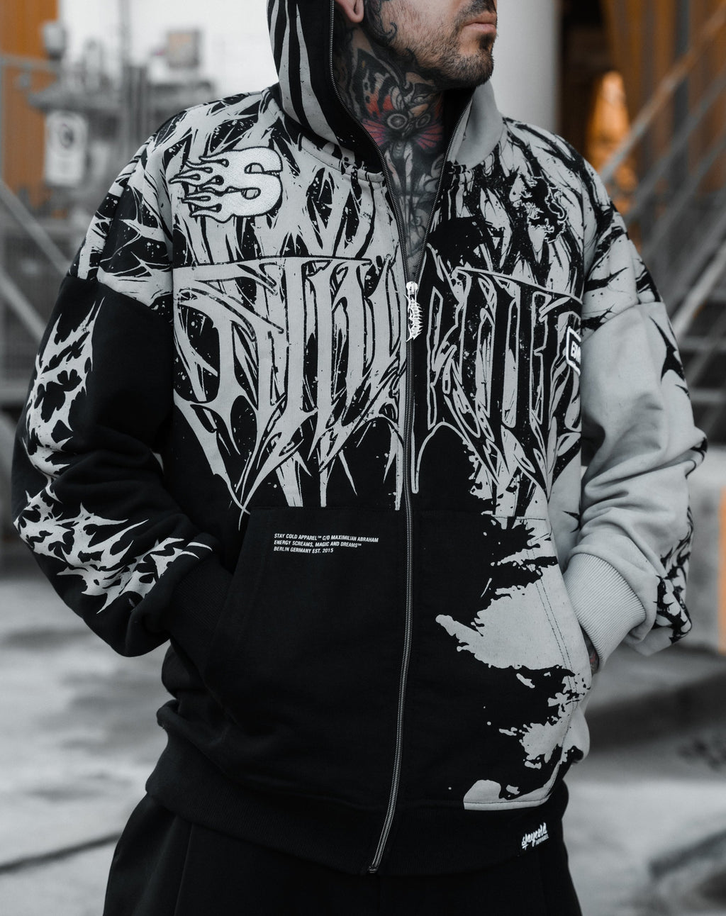 Lord Of Chaos (Half Half) - Heavy Zipper Hoodie (400GSM)