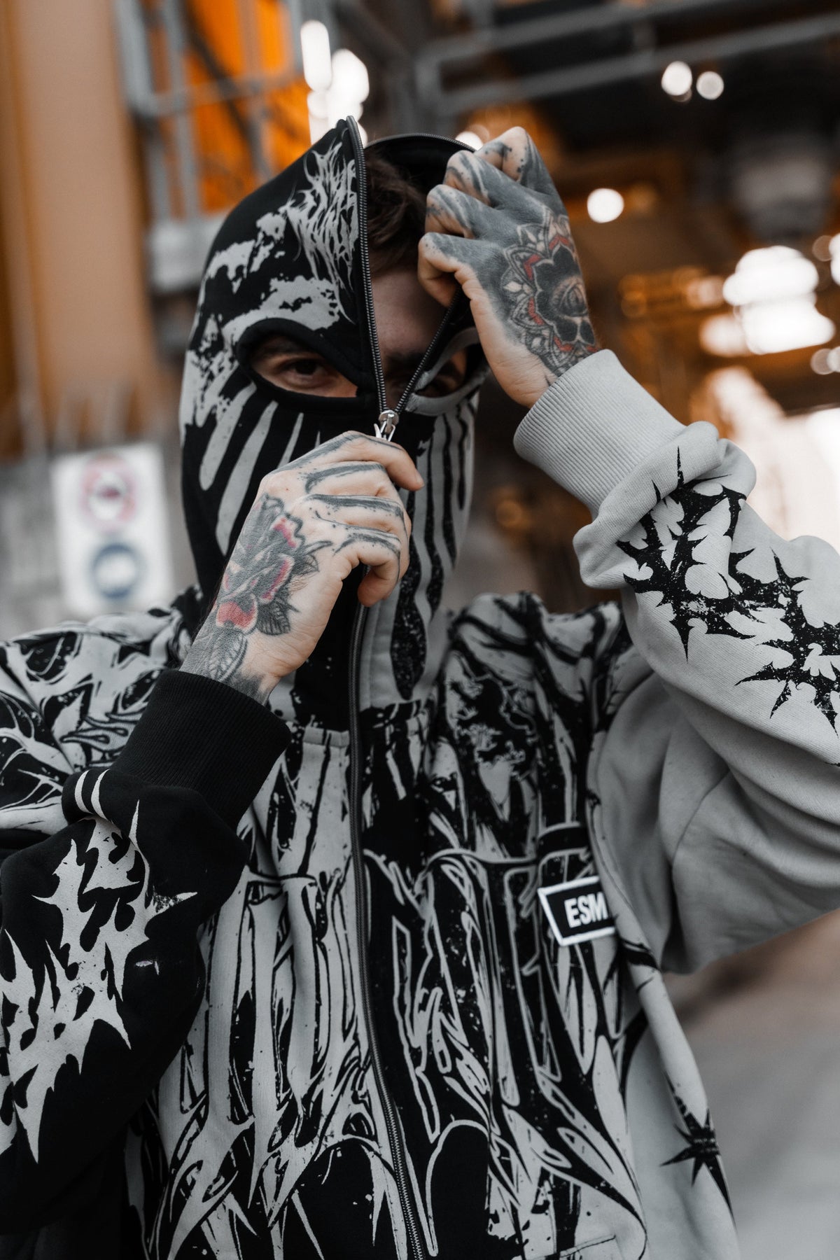 Lord Of Chaos (Half Half) - Heavy Zipper Hoodie (400GSM)