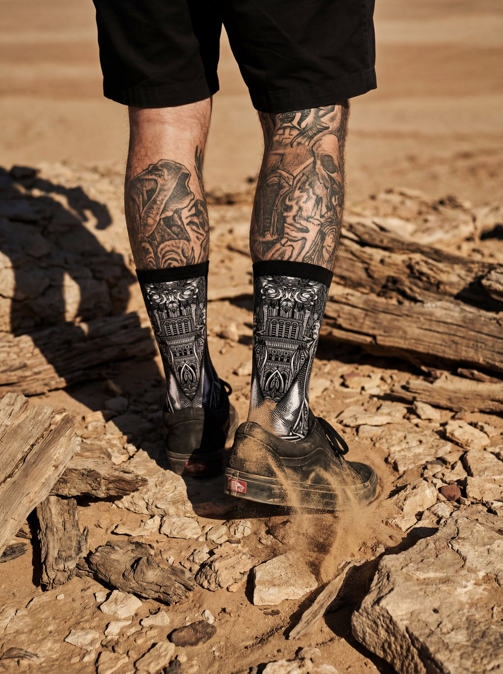 Marrow of Eden (Black White) - Comfort Socks