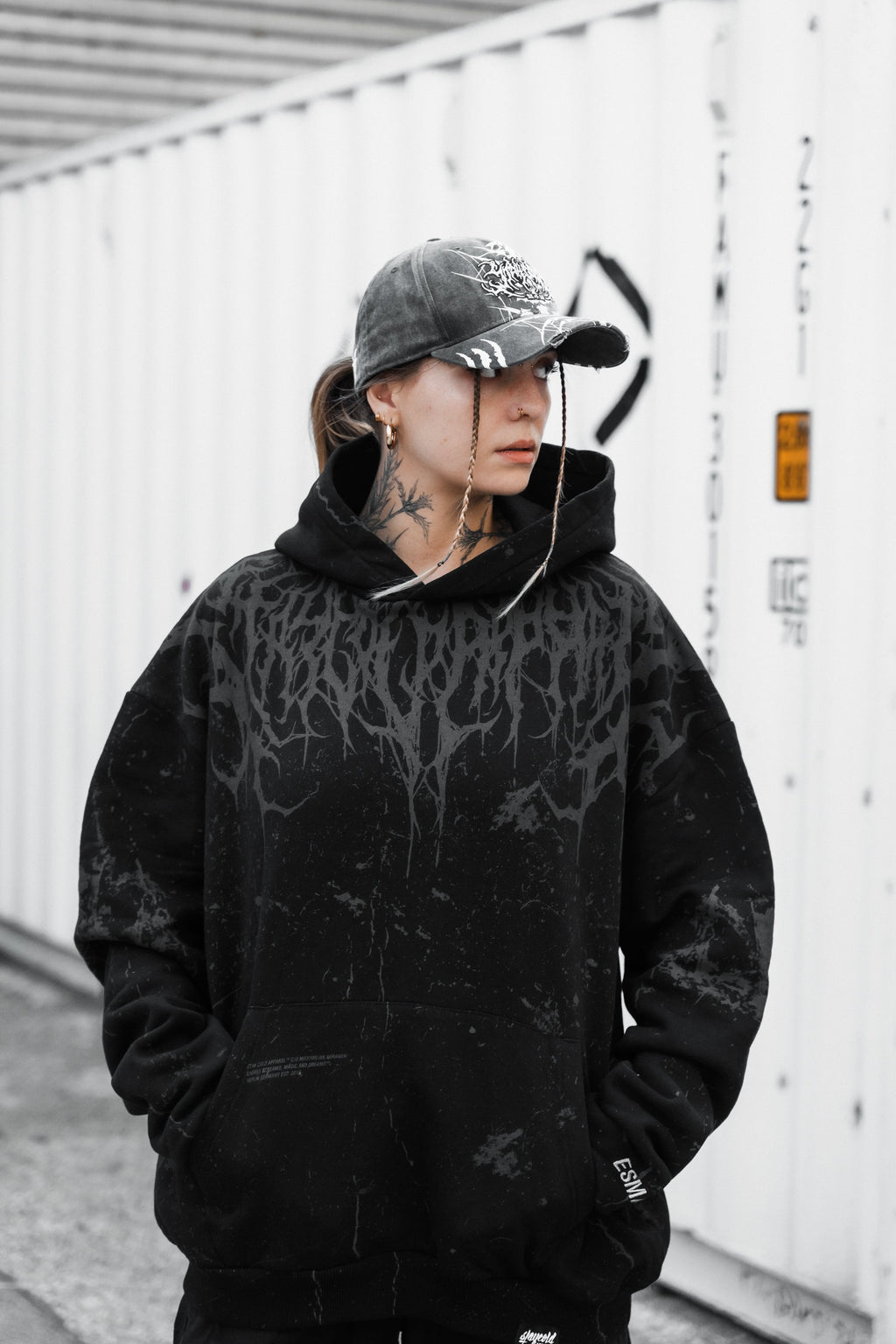 Marrow of Eden (Black) - Oversized Hoodie (350GSM)