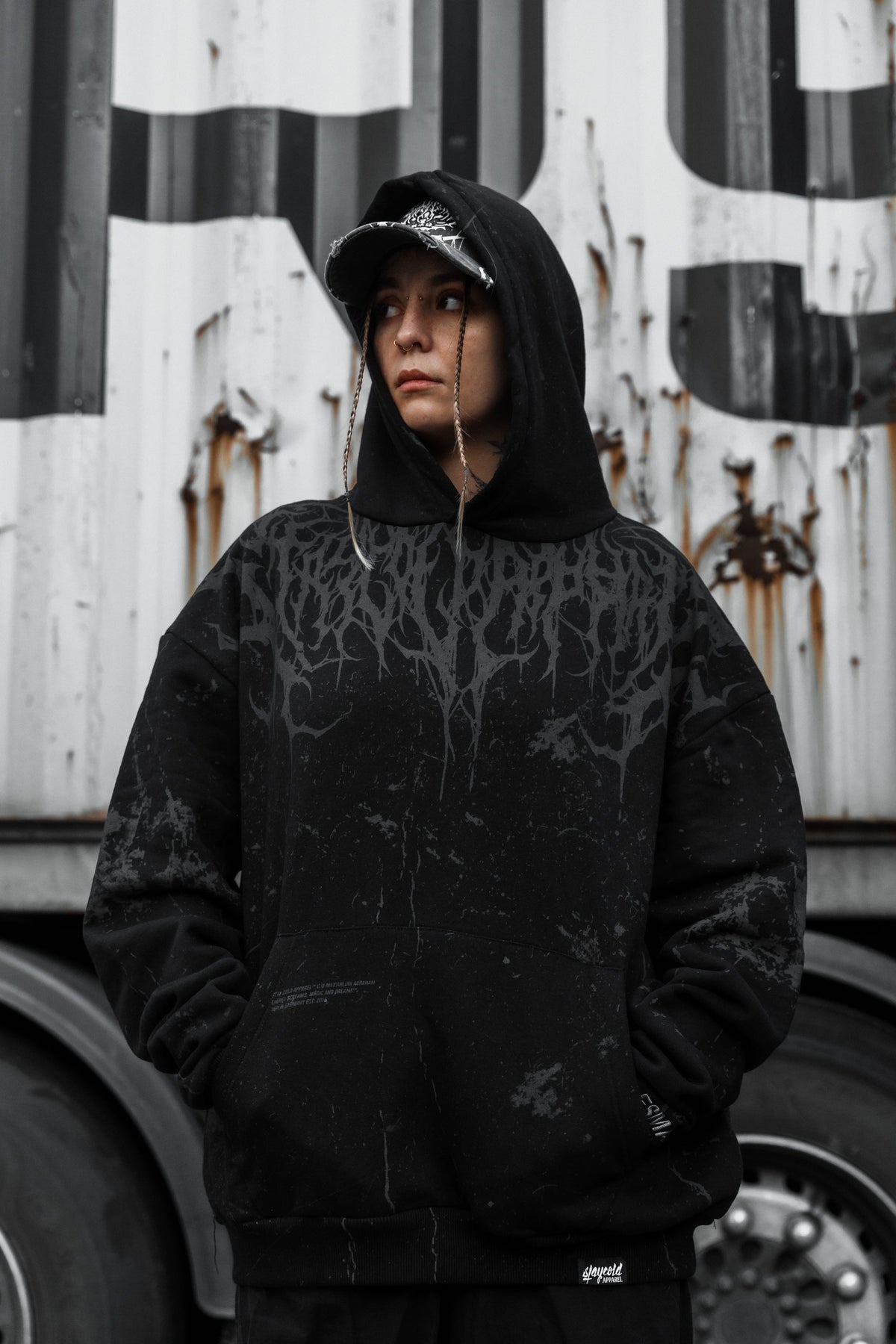 Marrow of Eden (Black) - Oversized Hoodie (350GSM)