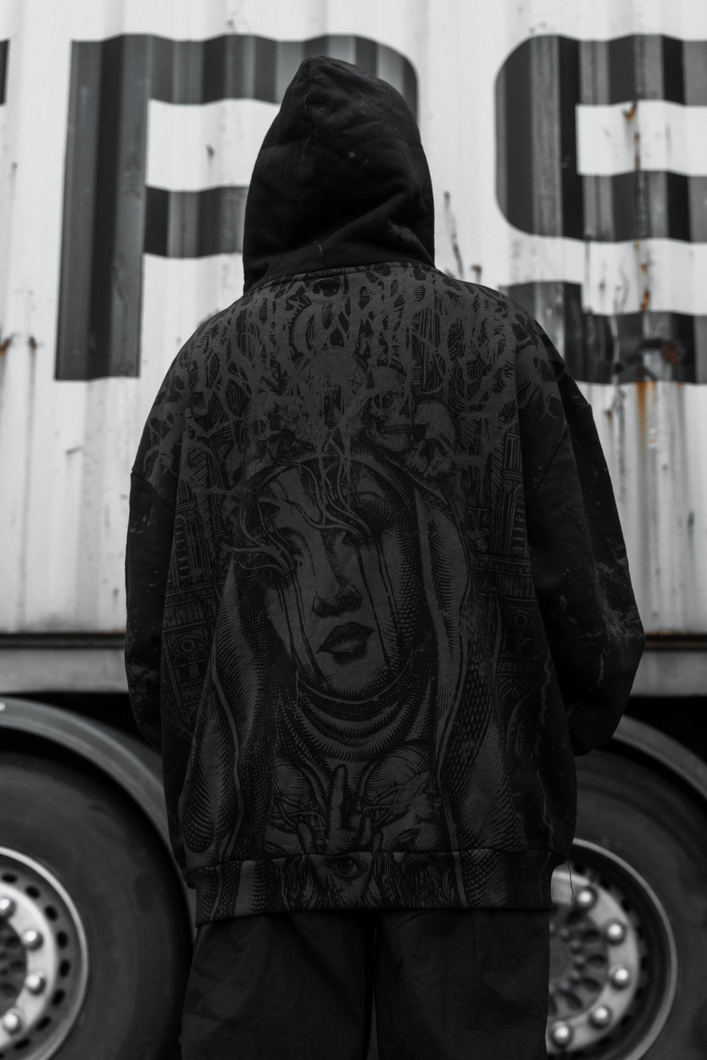 Marrow of Eden (Black) - Oversized Hoodie (350GSM)