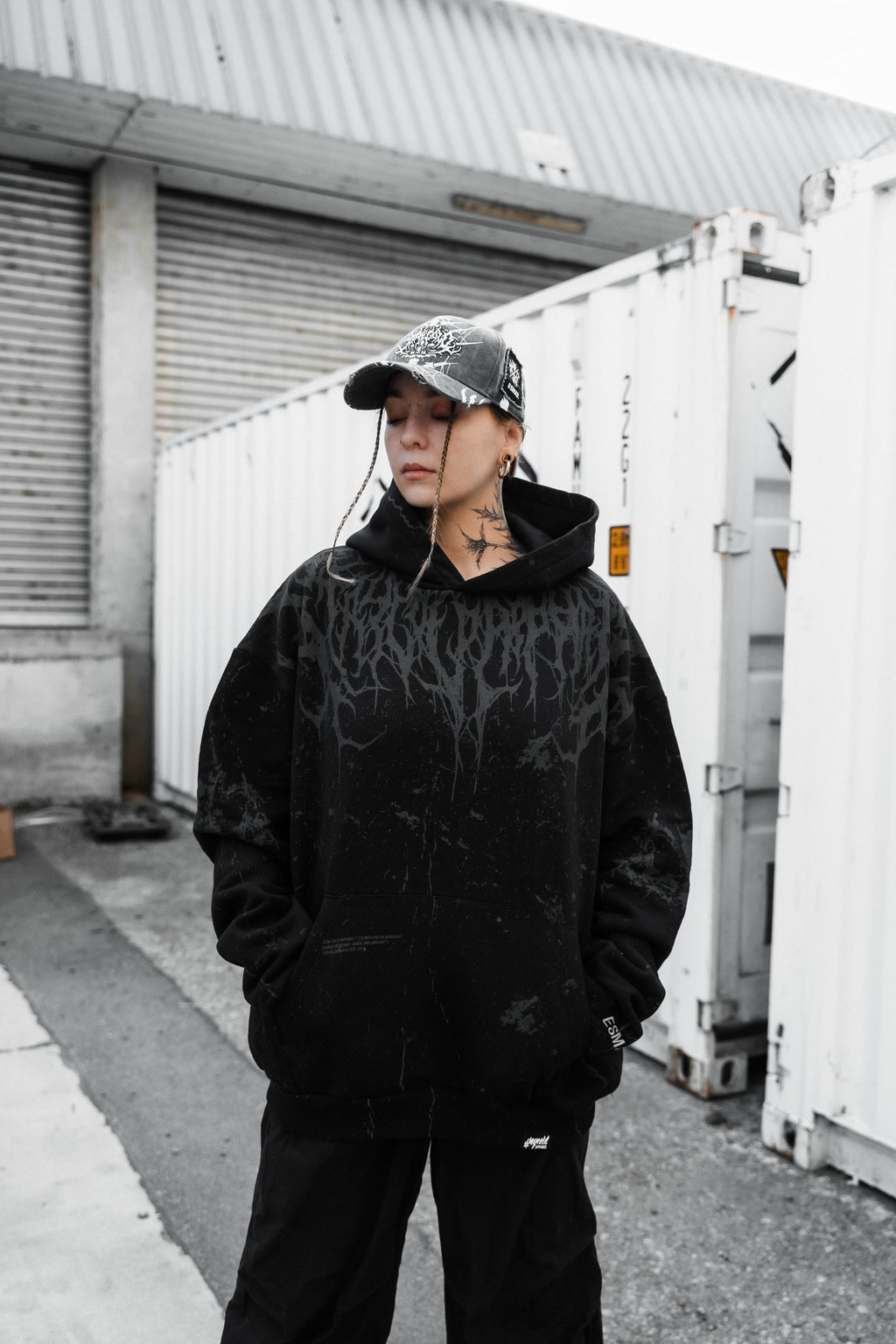 Marrow of Eden (Black) - Oversized Hoodie (350GSM)