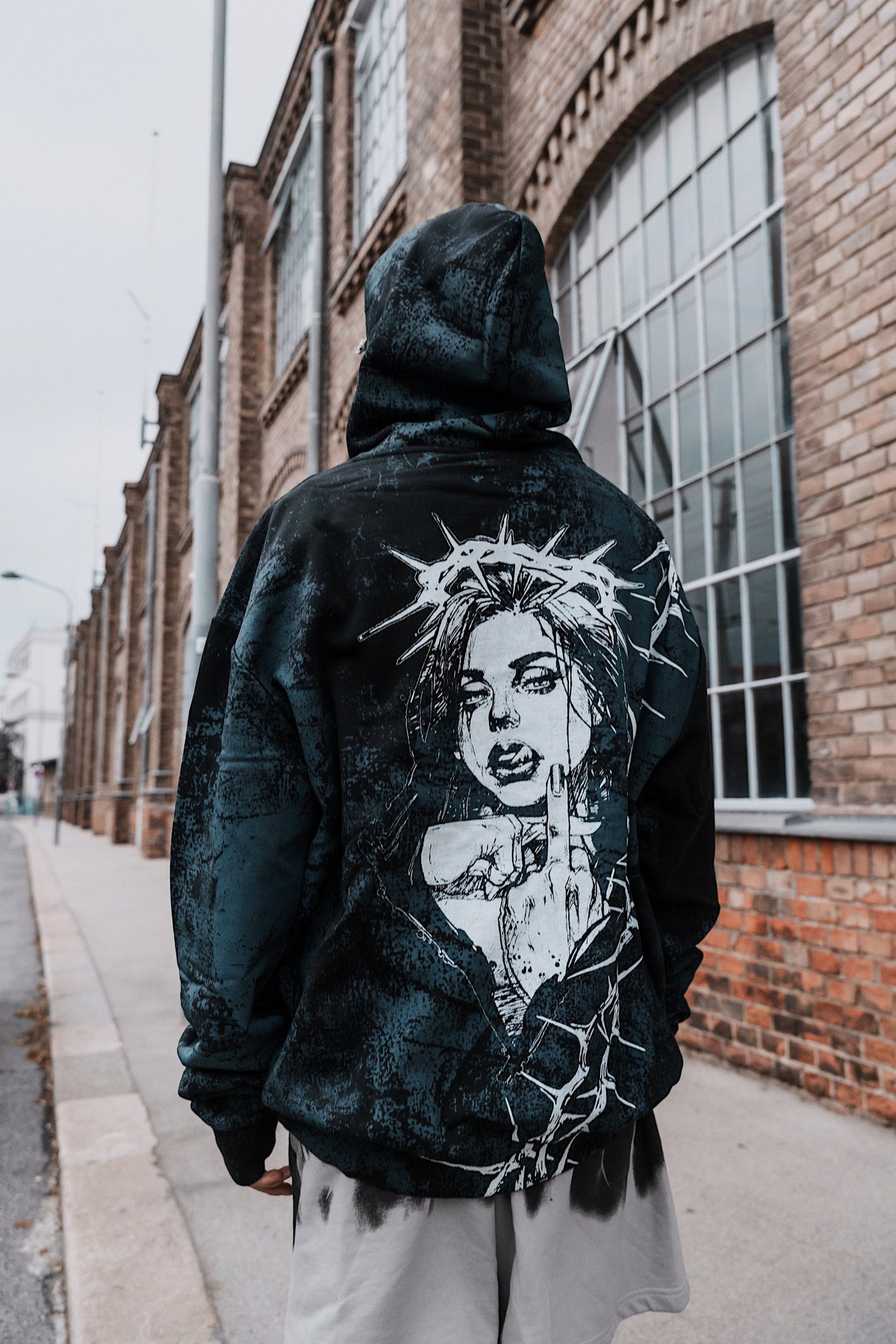 Middle Finger Up (Custom) - Oversized Hoodie (350GSM)
