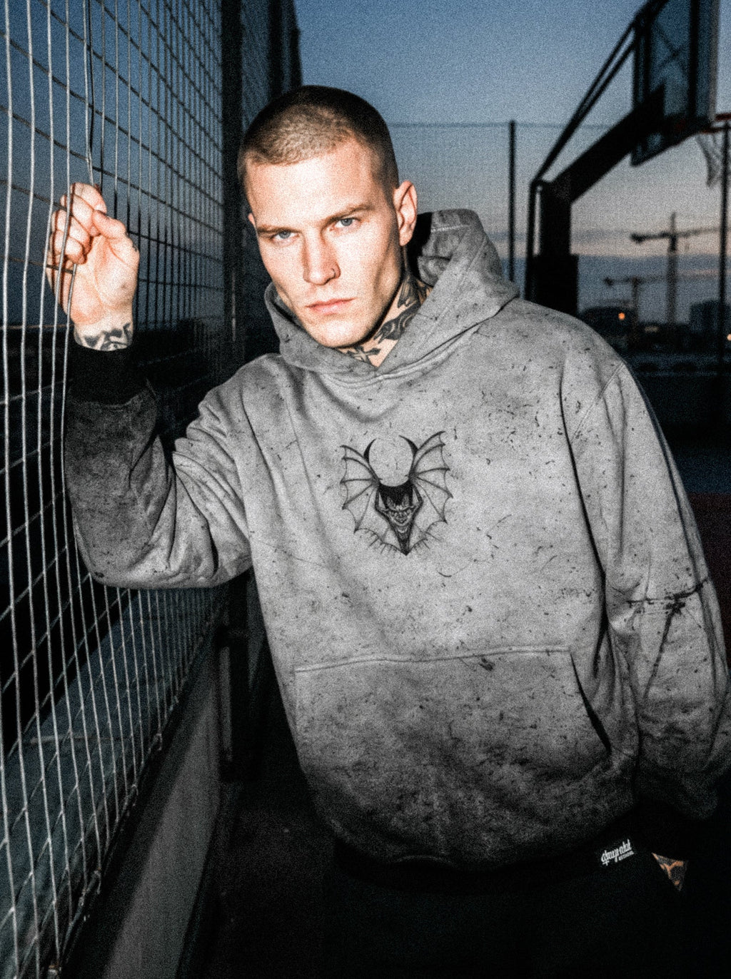 Moonthirst (Grey Grunge) - Oversized Hoodie (350GSM)