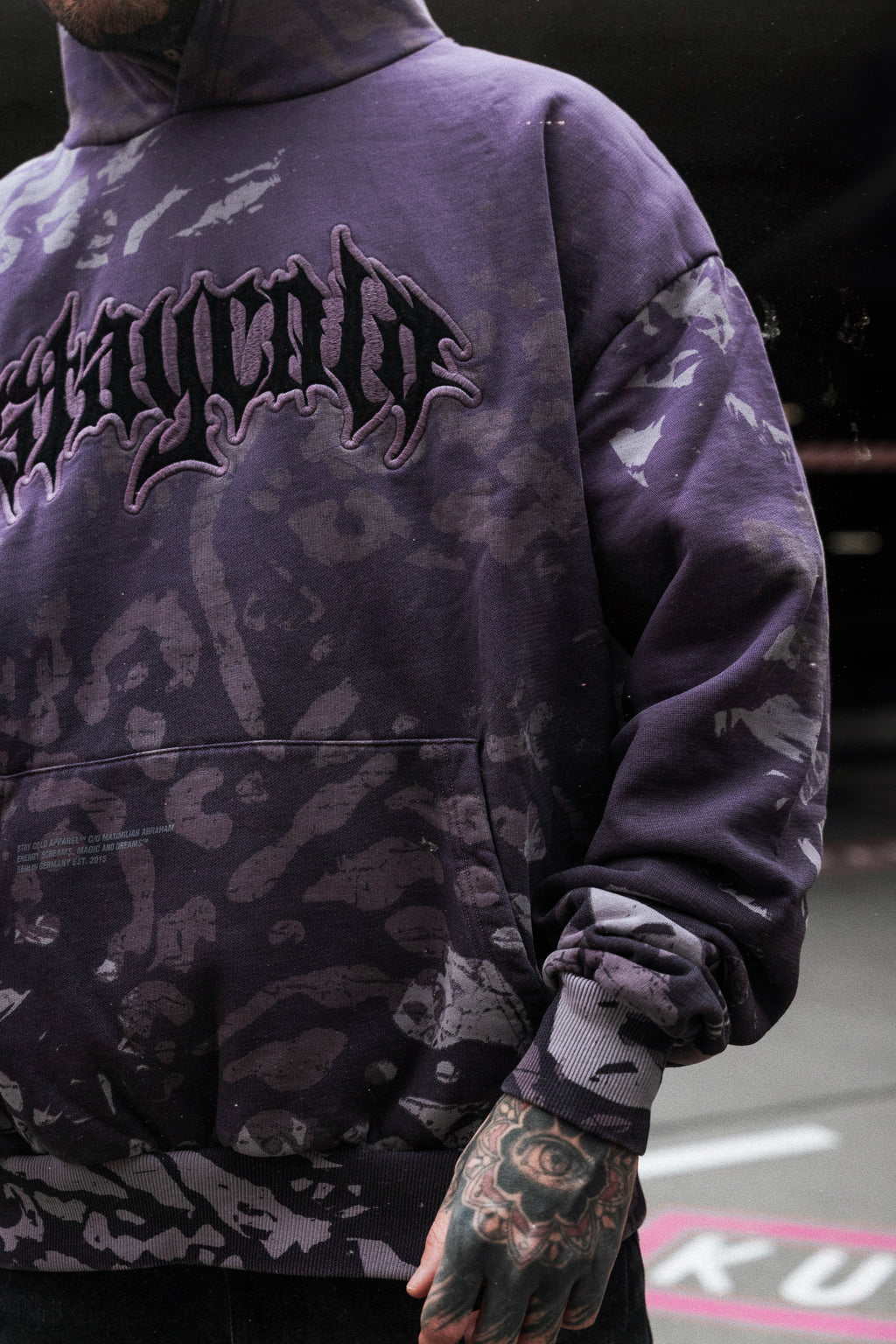 Night Ops (Purple) - Heavy Oversized Hoodie (400GSM)