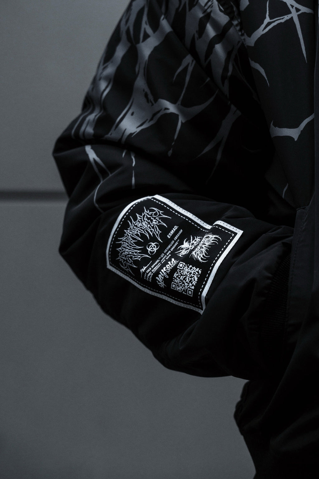 Reign Of Blood (Grey) - Bomber Jacket (Acid Washed)