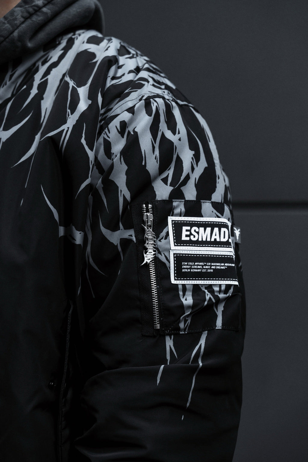 Reign Of Blood (Grey) - Bomber Jacket (Acid Washed)