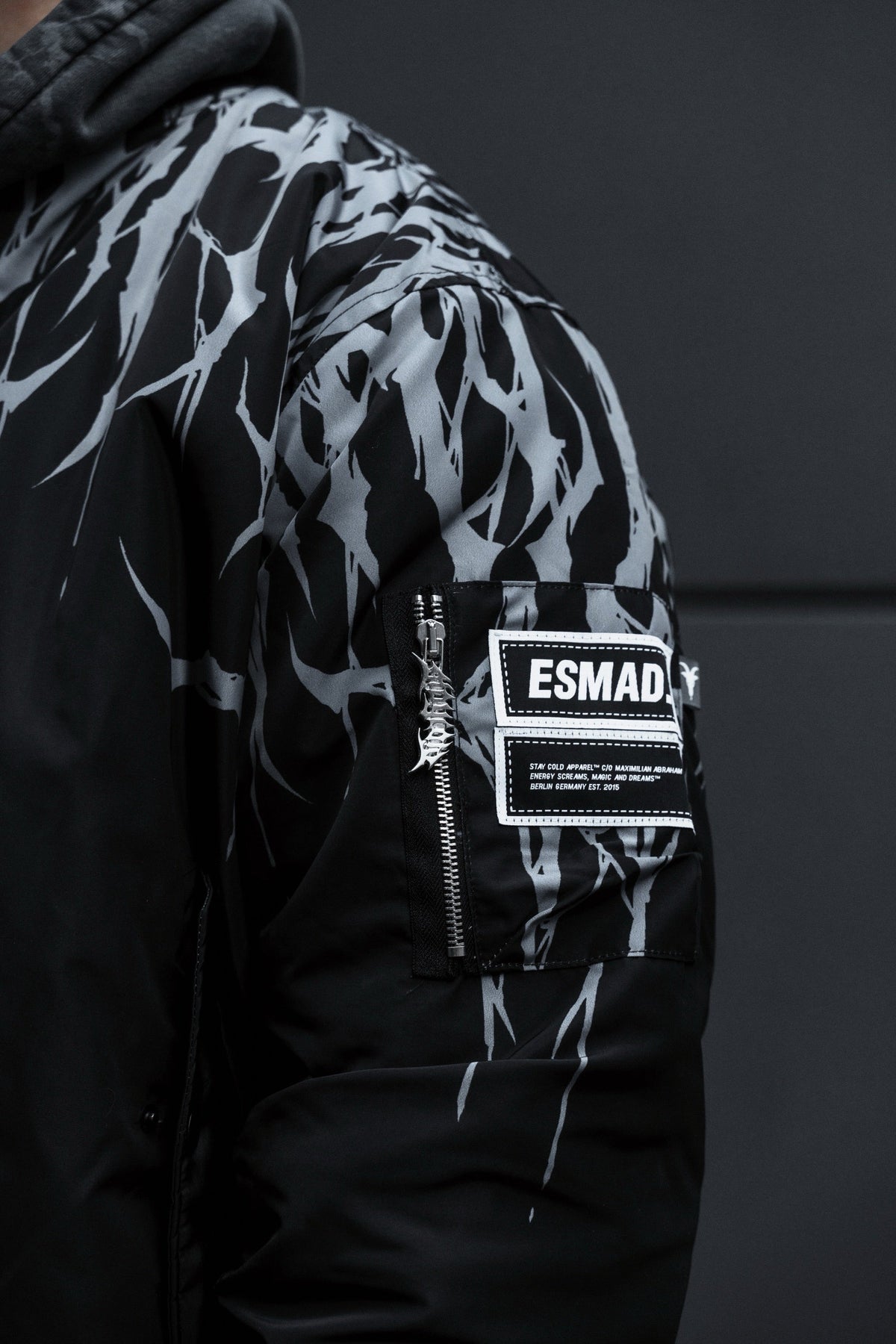 Reign Of Blood (Grey) - Bomber Jacket (Acid Washed)