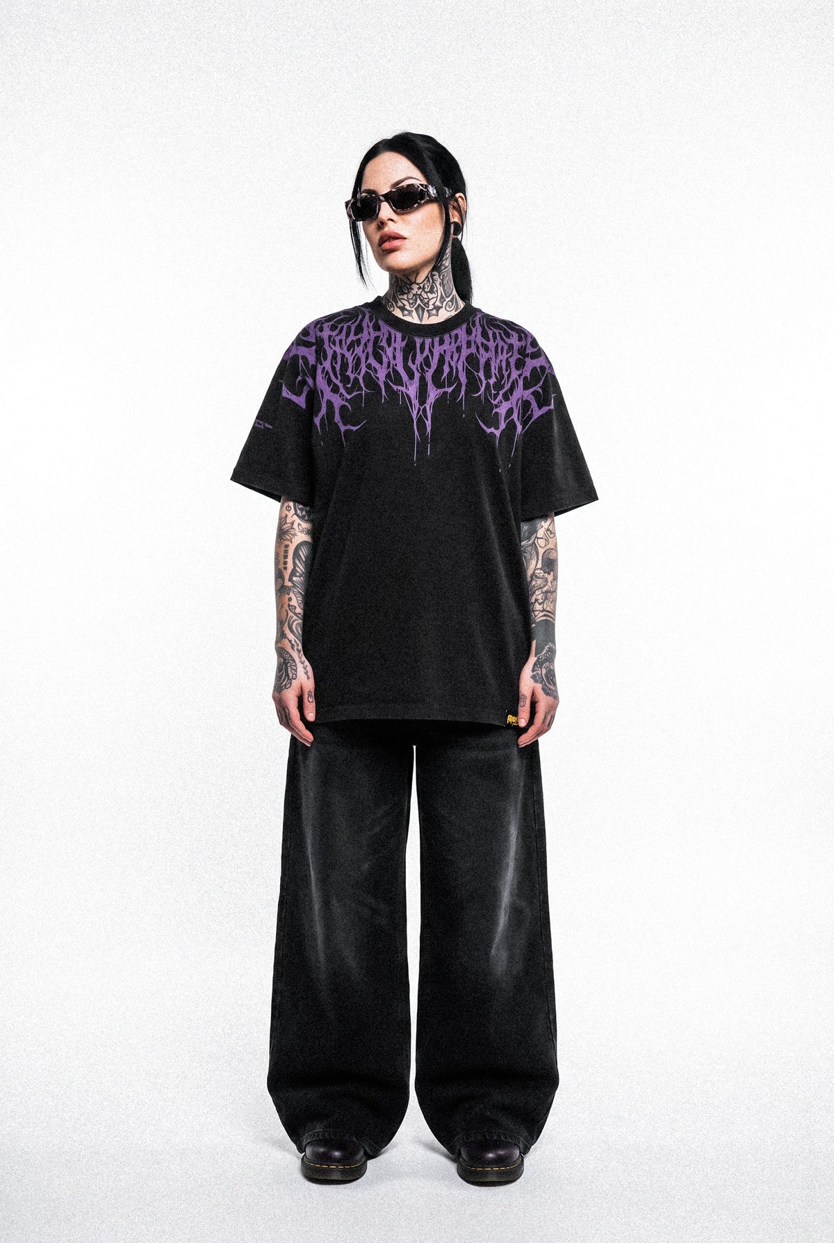 Reign Of Blood (Dark Purple) - Heavy Oversized T-Shirt (250GSM)
