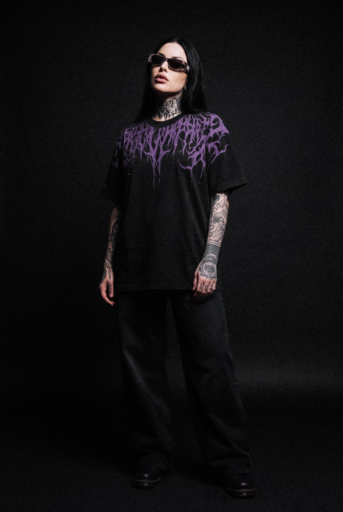 Reign Of Blood (Dark Purple) - Heavy Oversized T-Shirt (250GSM)