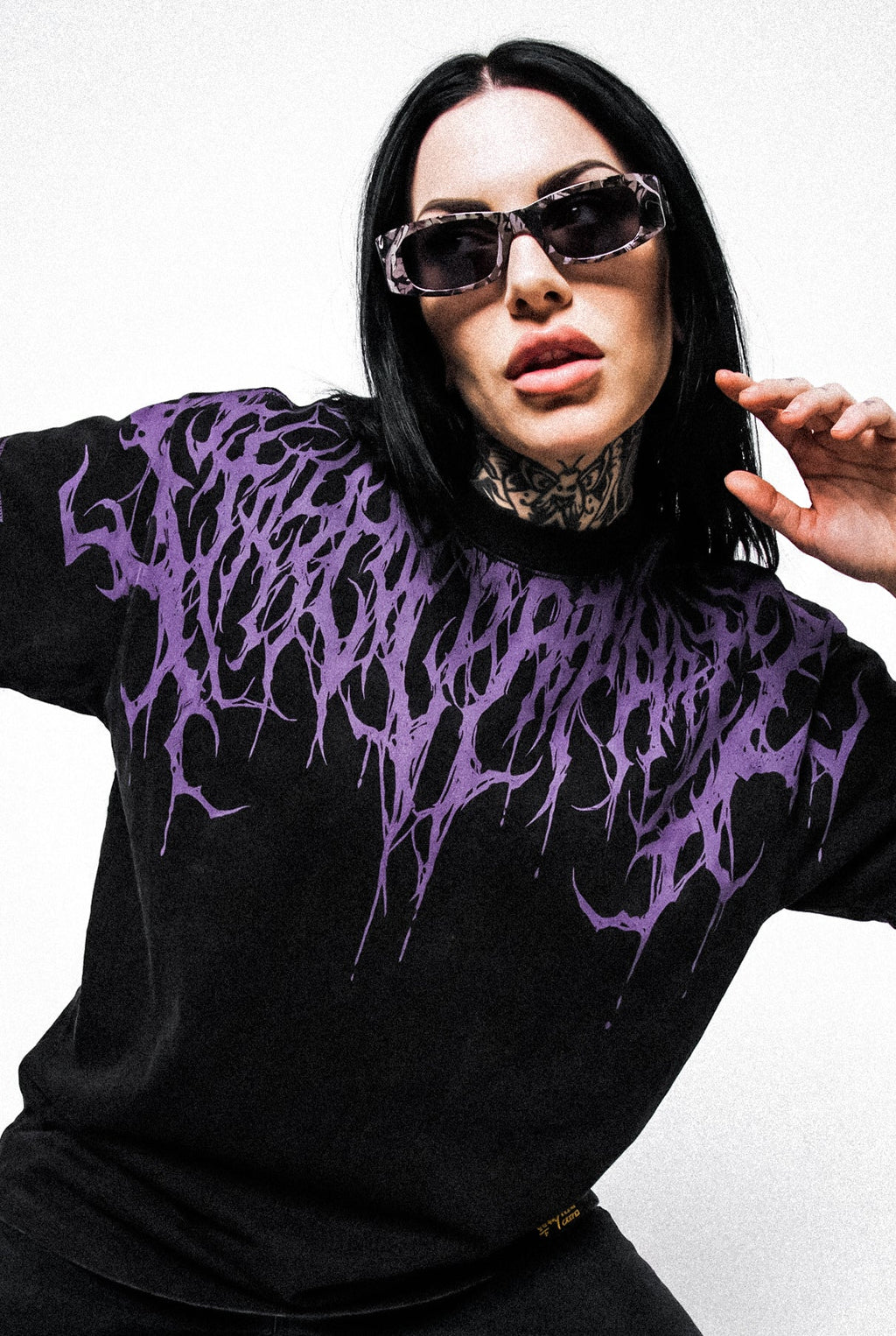Reign Of Blood (Dark Purple) - Heavy Oversized T-Shirt (250GSM)
