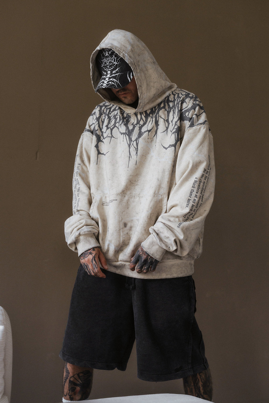 Reign Of Blood (Sand) - Heavy Oversized Hoodie (400GSM)