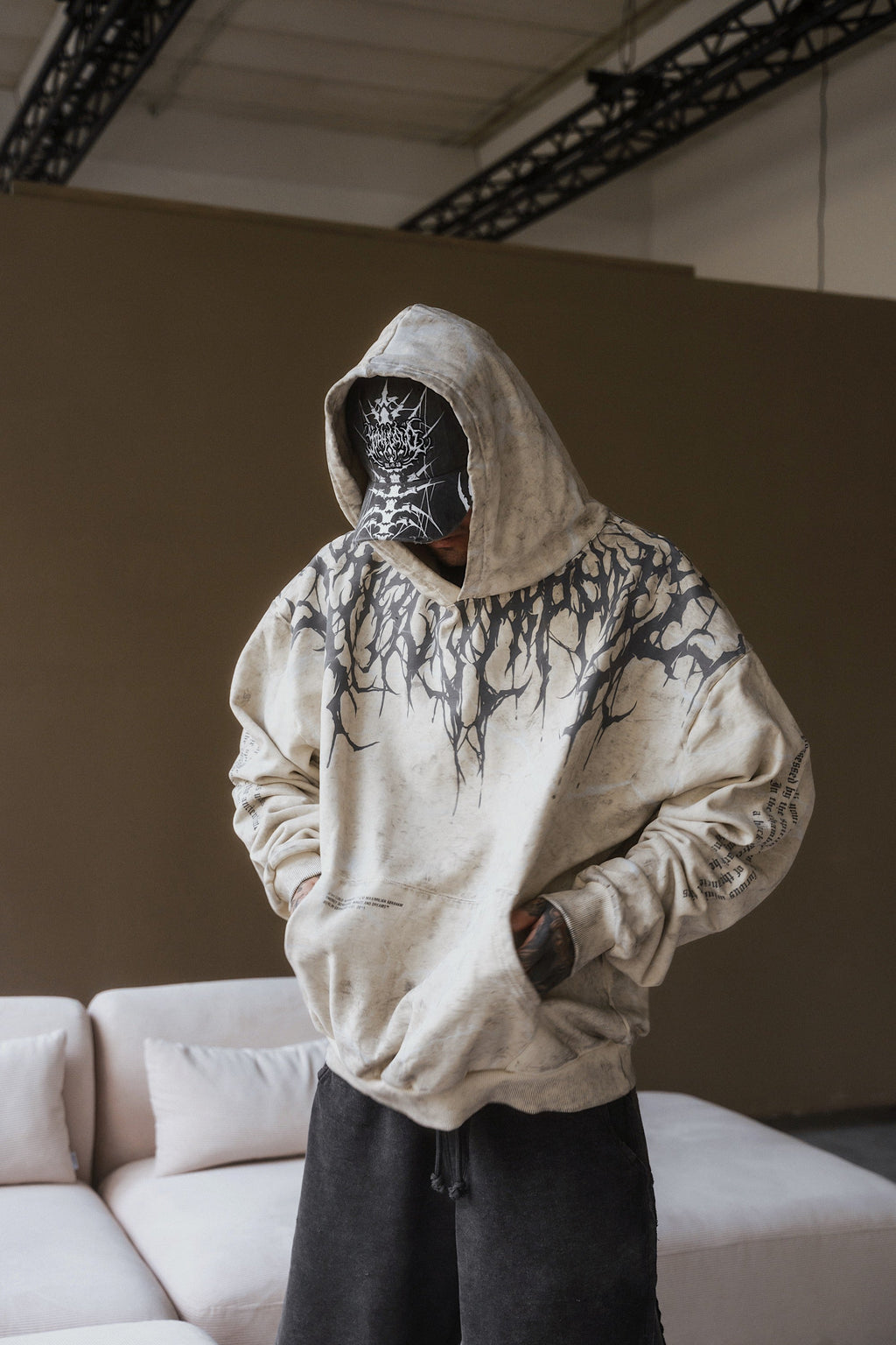 Reign Of Blood (Sand) - Heavy Oversized Hoodie (400GSM)