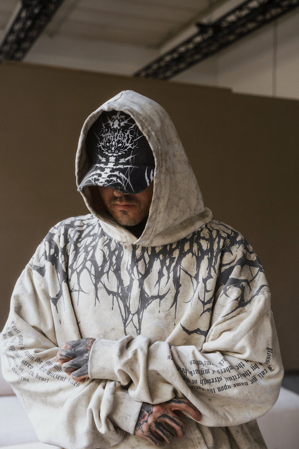 Reign Of Blood (Sand) - Heavy Oversized Hoodie (400GSM)