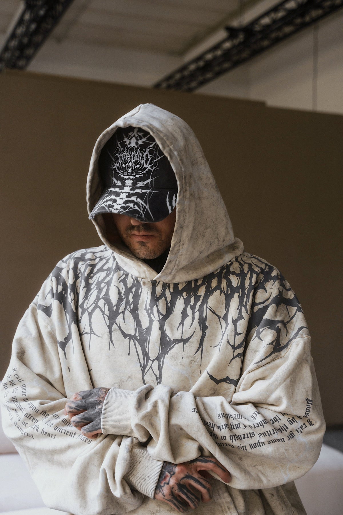 Reign Of Blood (Sand) - Heavy Oversized Hoodie (400GSM)