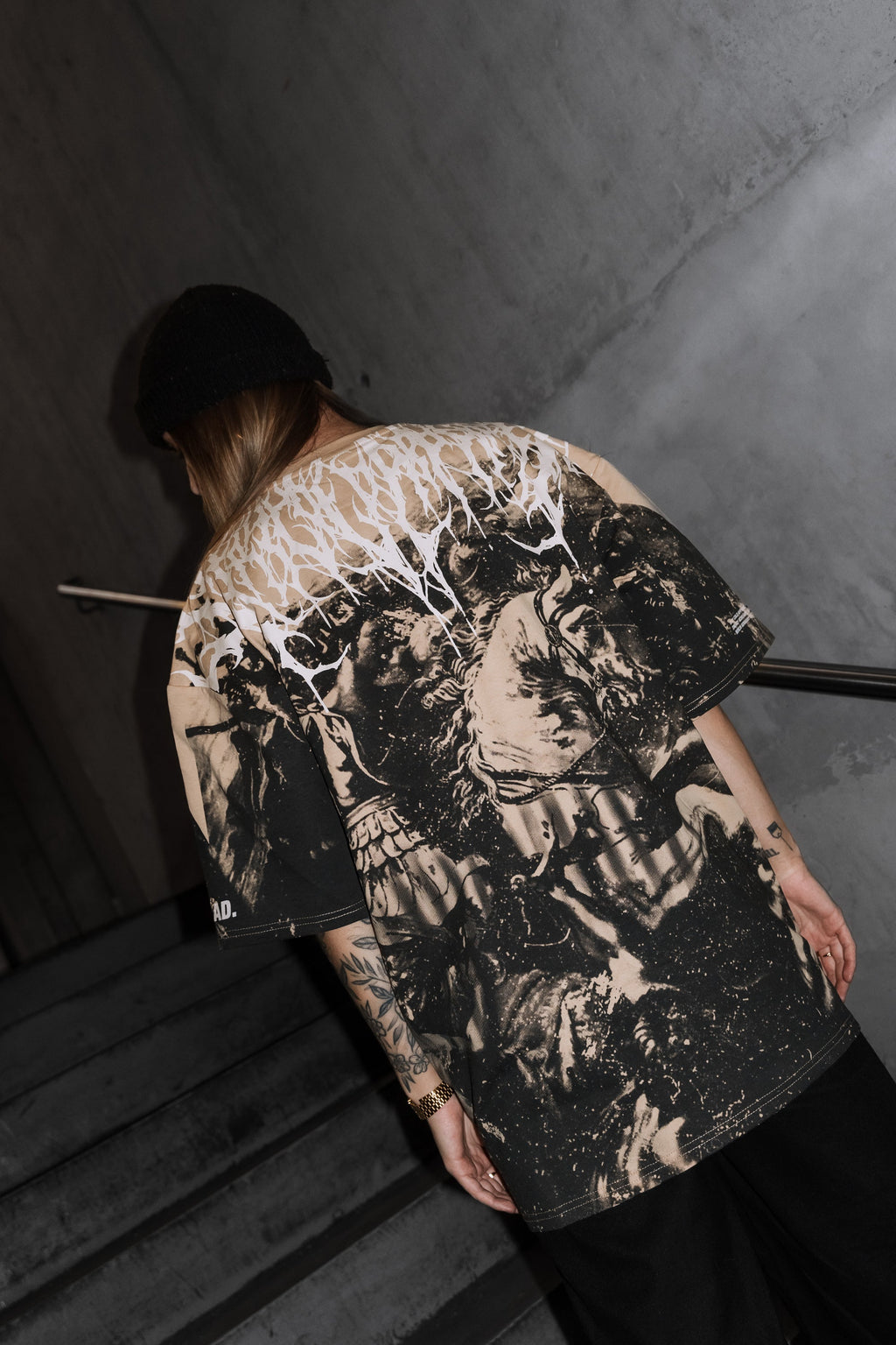 Reign Of Blood (Beige) - Oversized T-Shirt (200GSM)