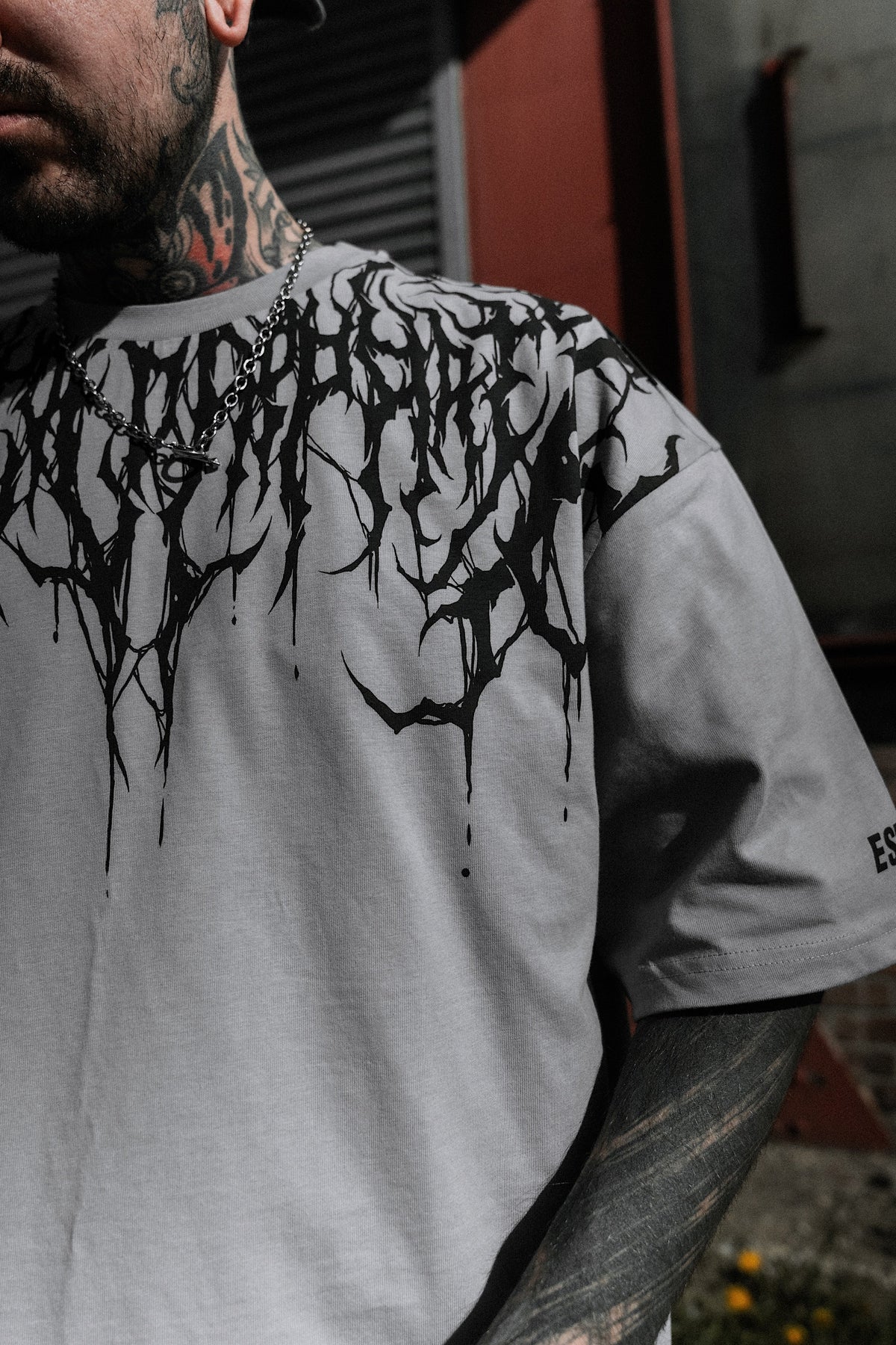 Reign Of Blood (Grey) - Oversized T-Shirt (200GSM)