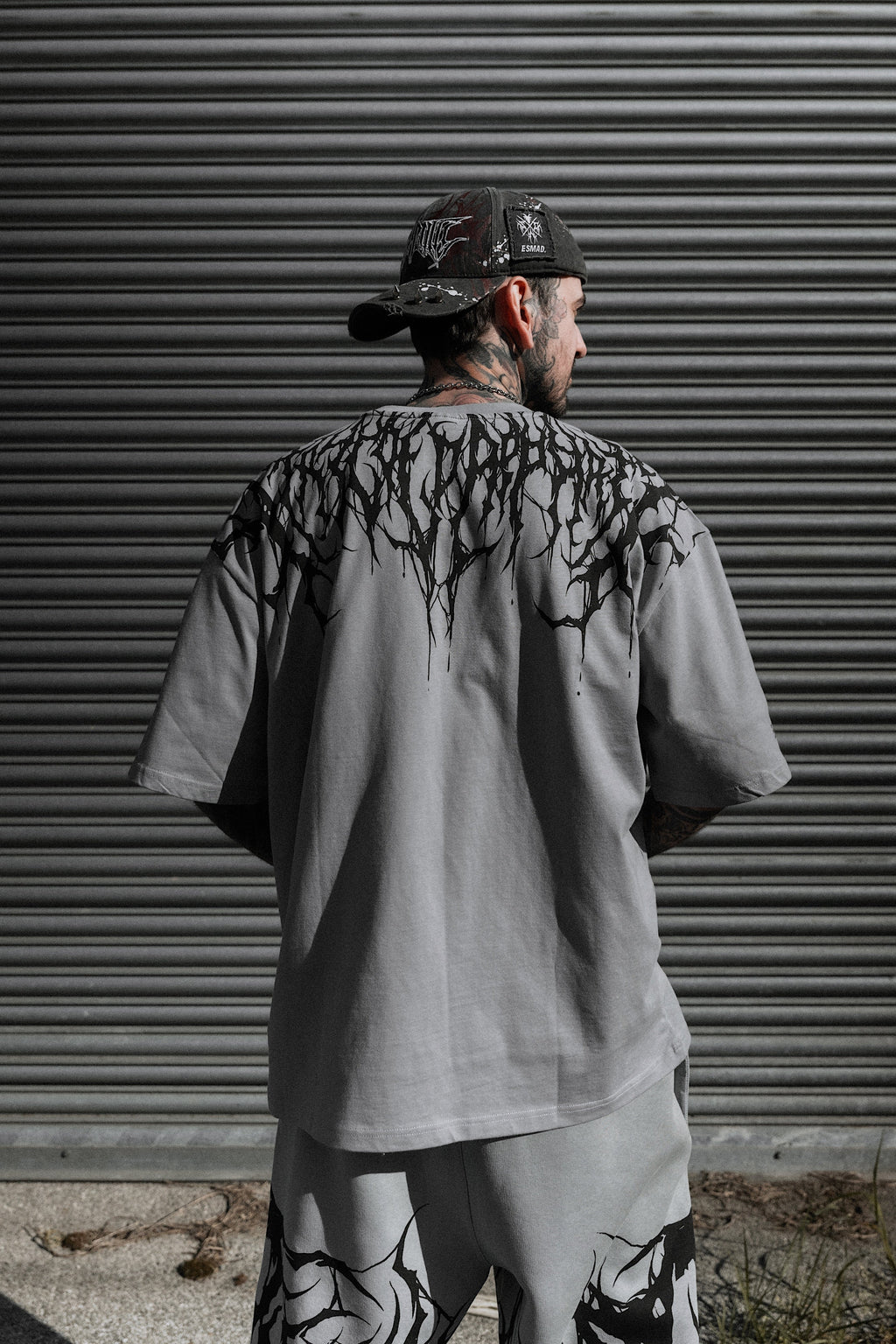 Reign Of Blood (Grey) - Oversized T-Shirt (200GSM)
