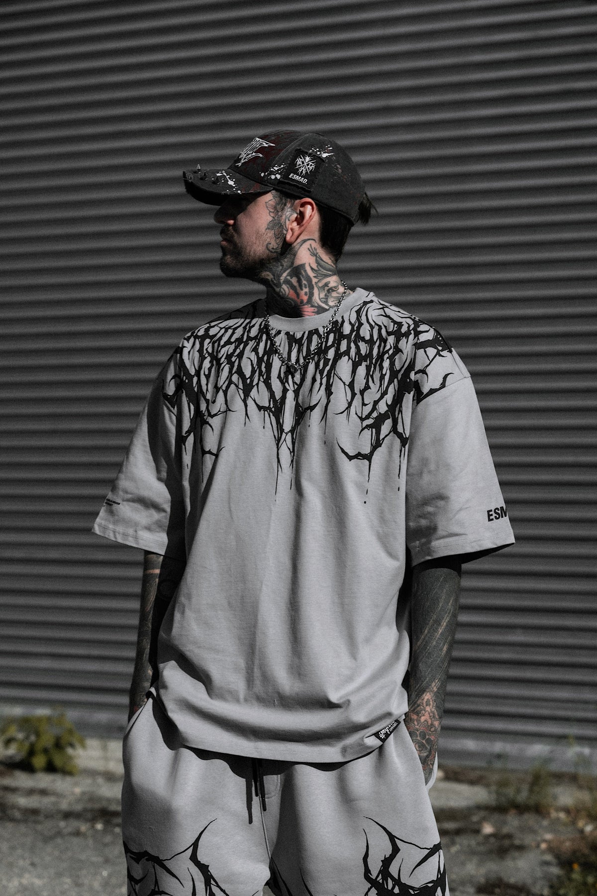 Reign Of Blood (Grey) - Oversized T-Shirt (200GSM)