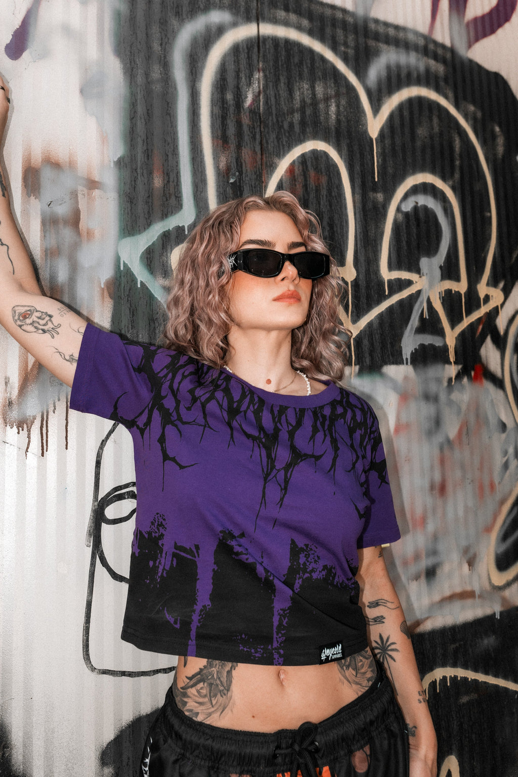 Reign Of Blood (Purple) - Crop T-Shirt (200GSM)
