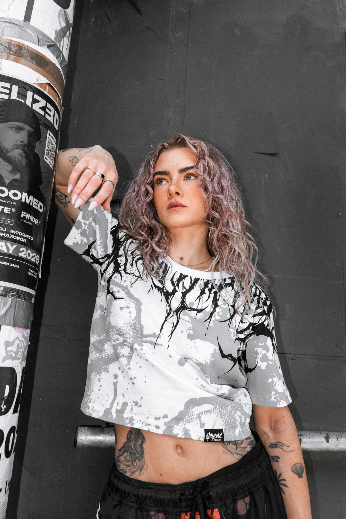 Reign Of Blood (White) - Crop T-Shirt (200GSM)