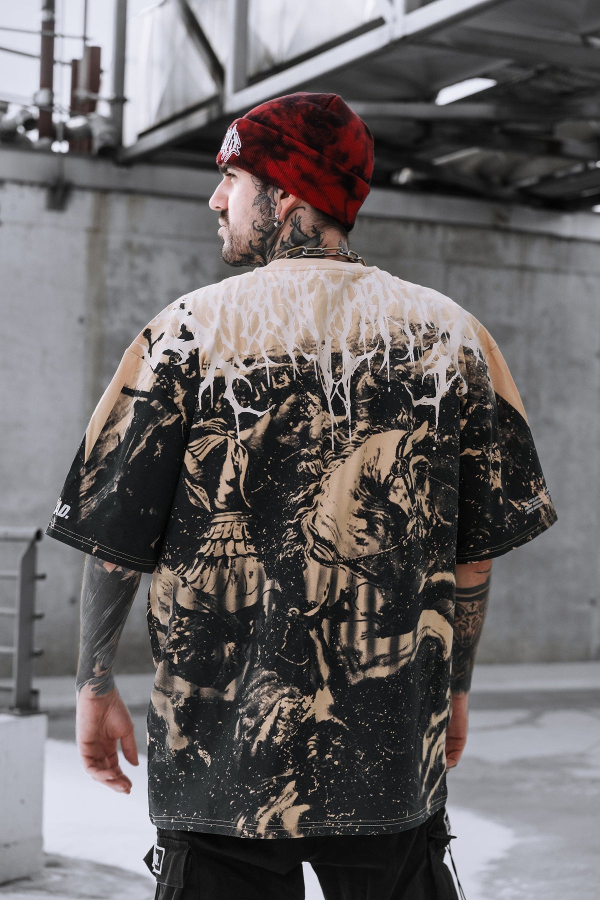 Reign Of Blood (Beige) - Oversized T-Shirt (200GSM)