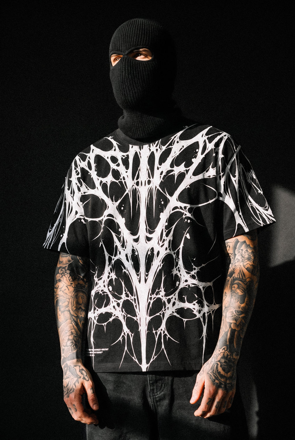 Ripcage (Black) - Heavy Oversized T-Shirt (250GSM)