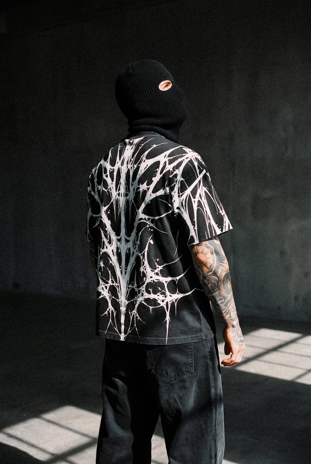 Ripcage (Black) - Heavy Oversized T-Shirt (250GSM)