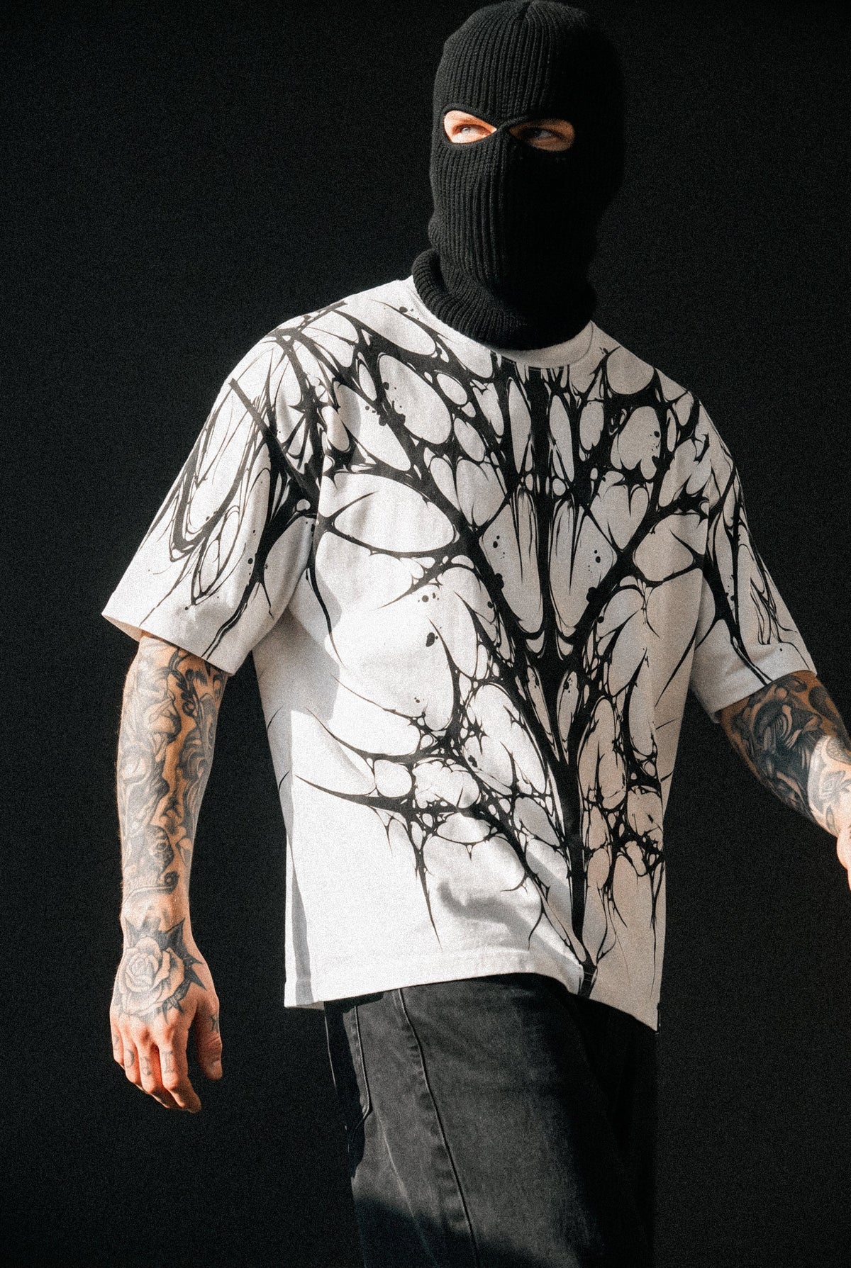 Ripcage (White) - Heavy Oversized T-Shirt (250GSM)