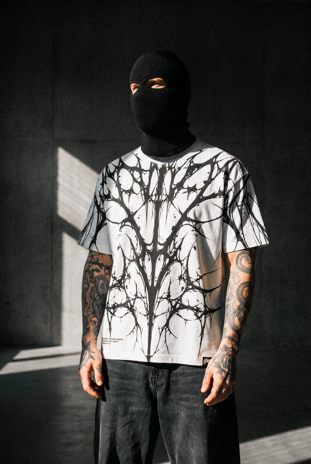 Ripcage (White) - Heavy Oversized T-Shirt (250GSM)