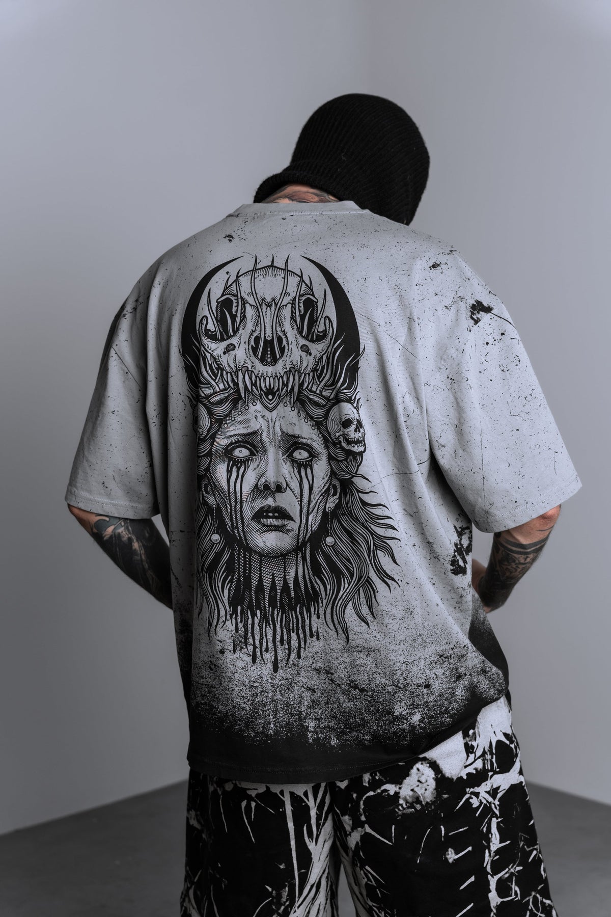 Saint of Nothing (Grey Gradient) - Oversized T-Shirt (200GSM)