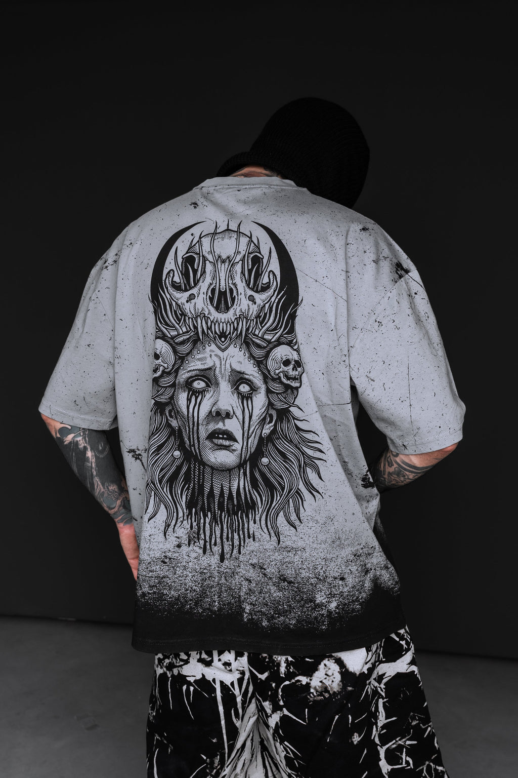 Saint of Nothing (Grey Gradient) - Oversized T-Shirt (200GSM)
