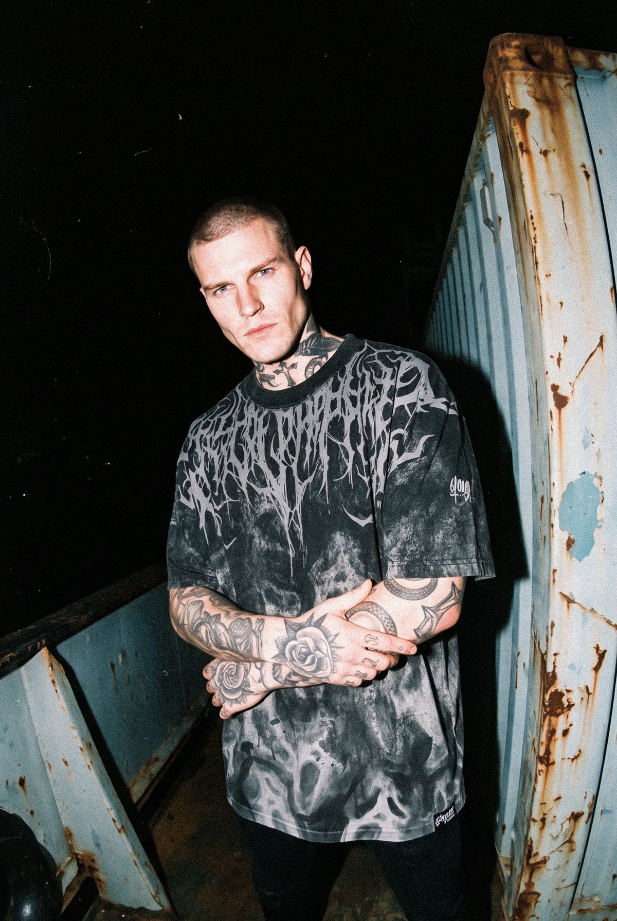 Slasher (Grey) - Heavy Oversized T-Shirt (250GSM)