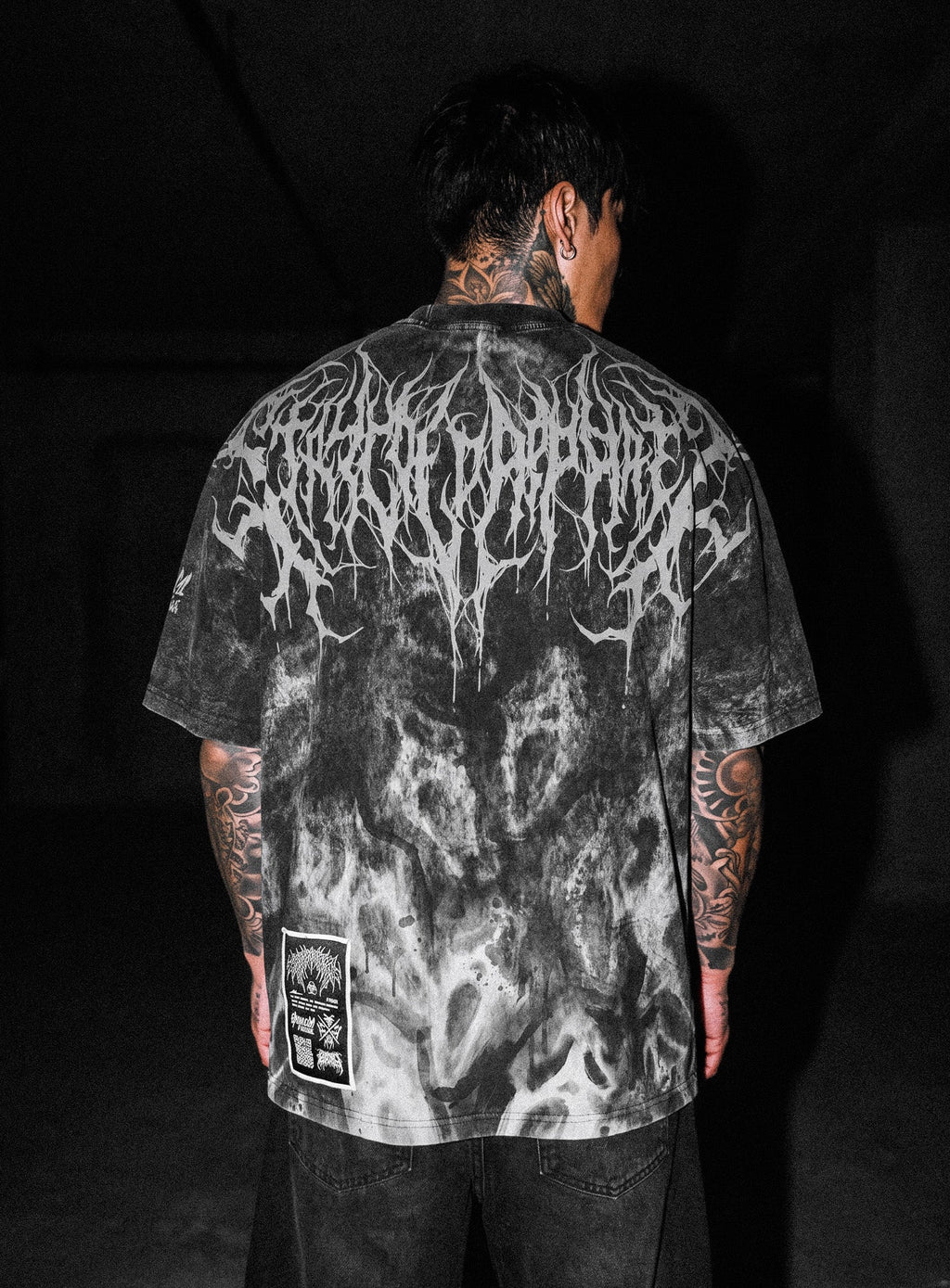 Slasher (Grey) - Heavy Oversized T-Shirt (250GSM)