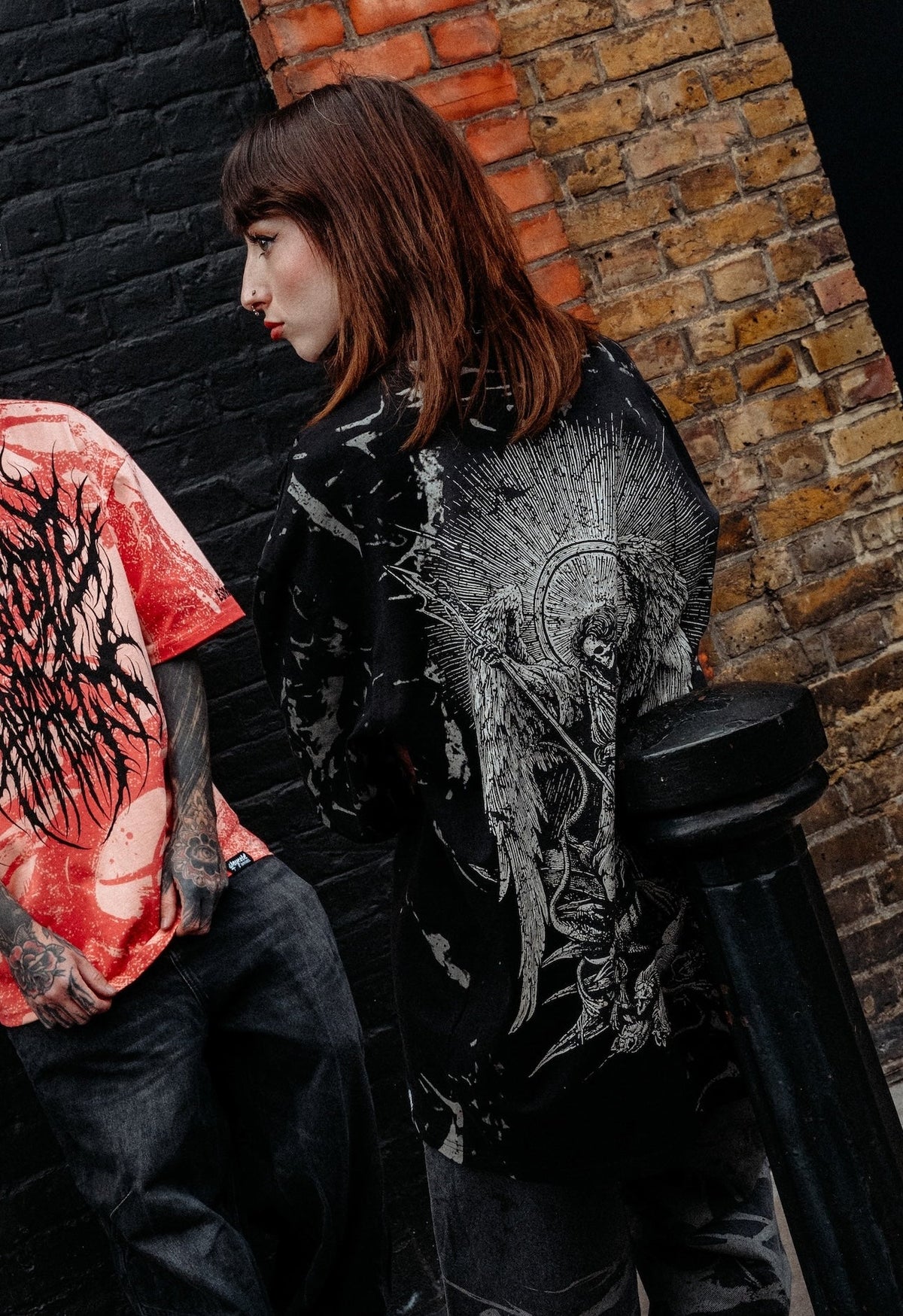 Spinebreaker (Black) - Oversized T-Shirt (200GSM)