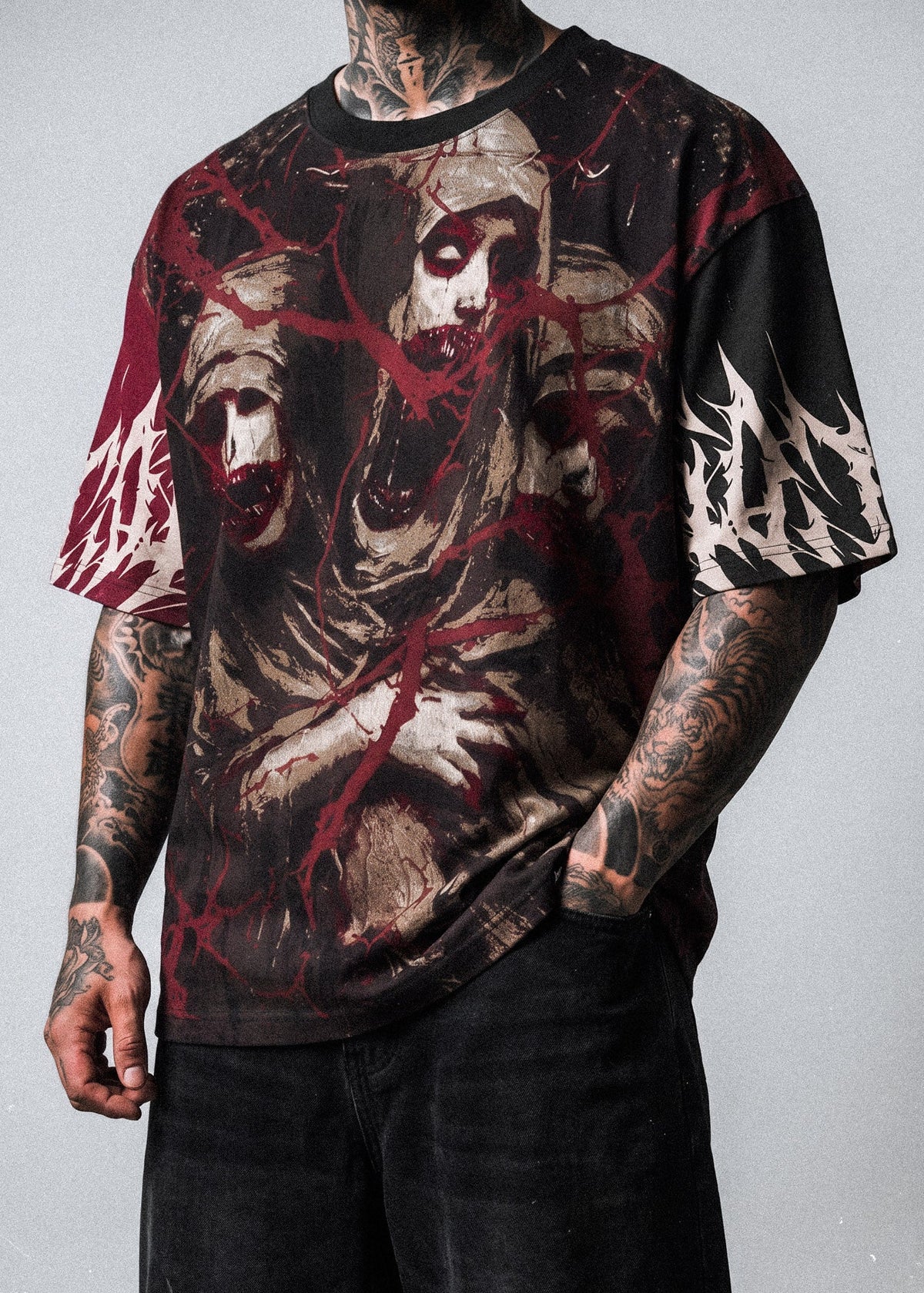 Tears of God (Black) - Oversized T-Shirt (200GSM)