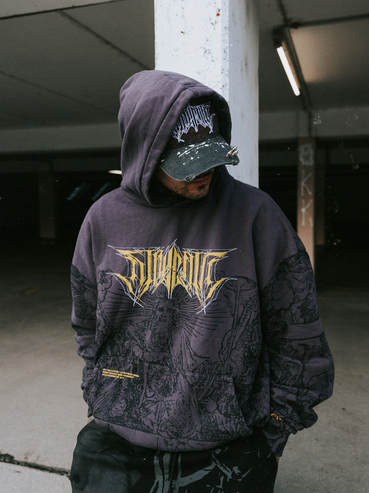 The Blackened Sun (Dark Grey) - Oversized Hoodie (350GSM)