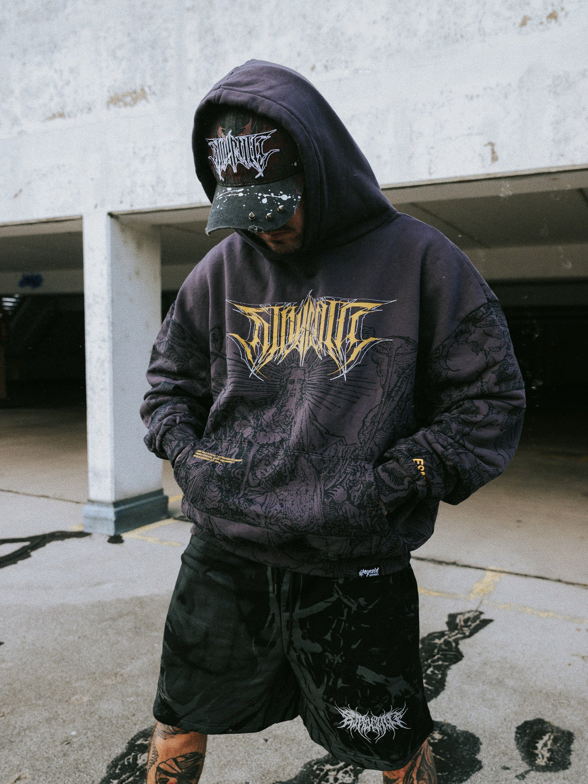 The Blackened Sun (Dark Grey) - Oversized Hoodie (350GSM)