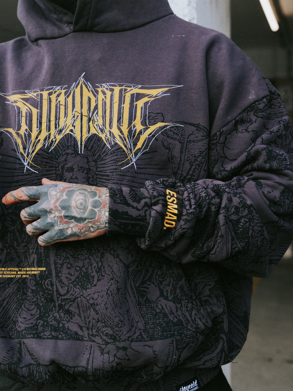 The Blackened Sun (Dark Grey) - Oversized Hoodie (350GSM)