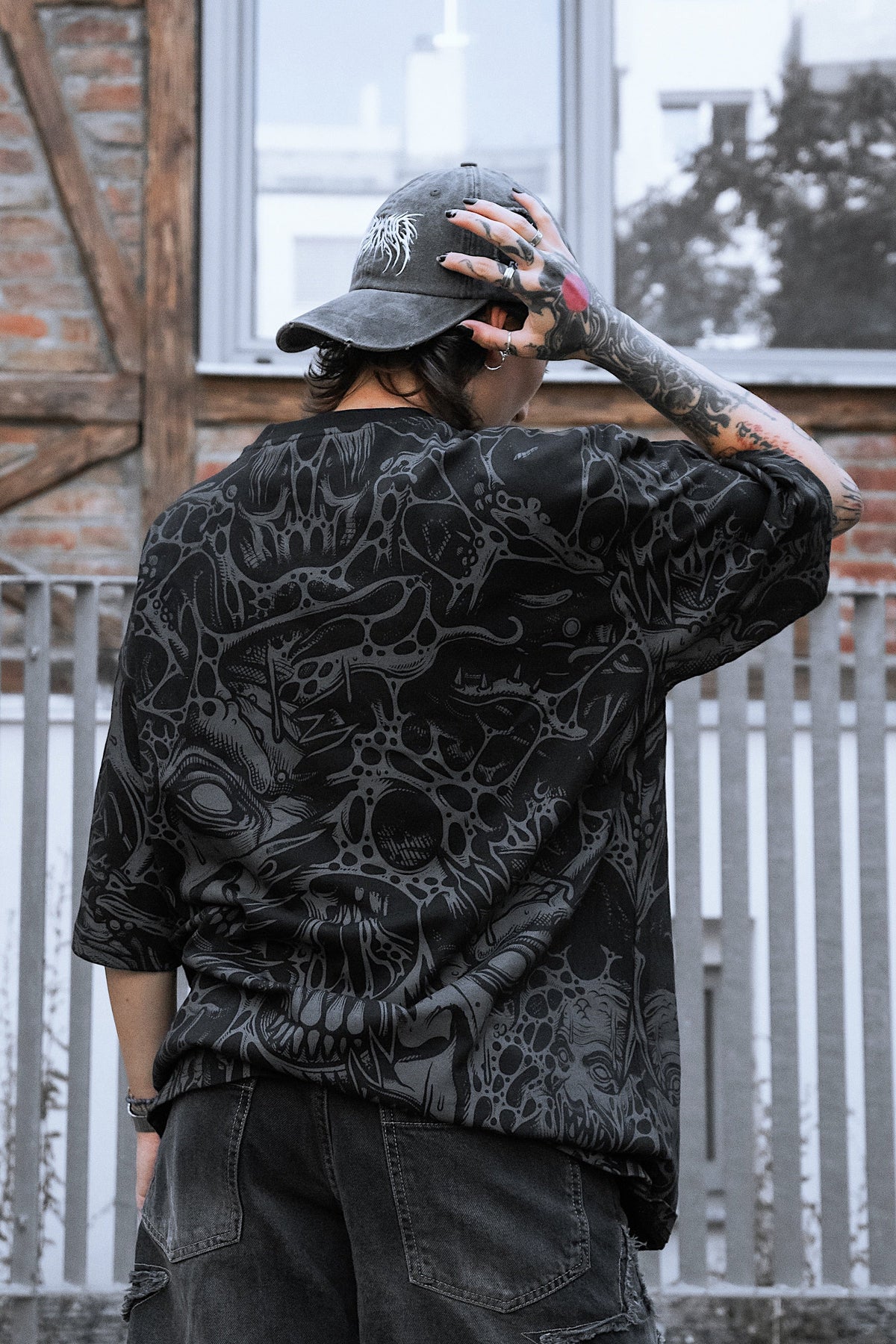 The Hollow Blaze (Allover) - Oversized T-Shirt (200GSM)