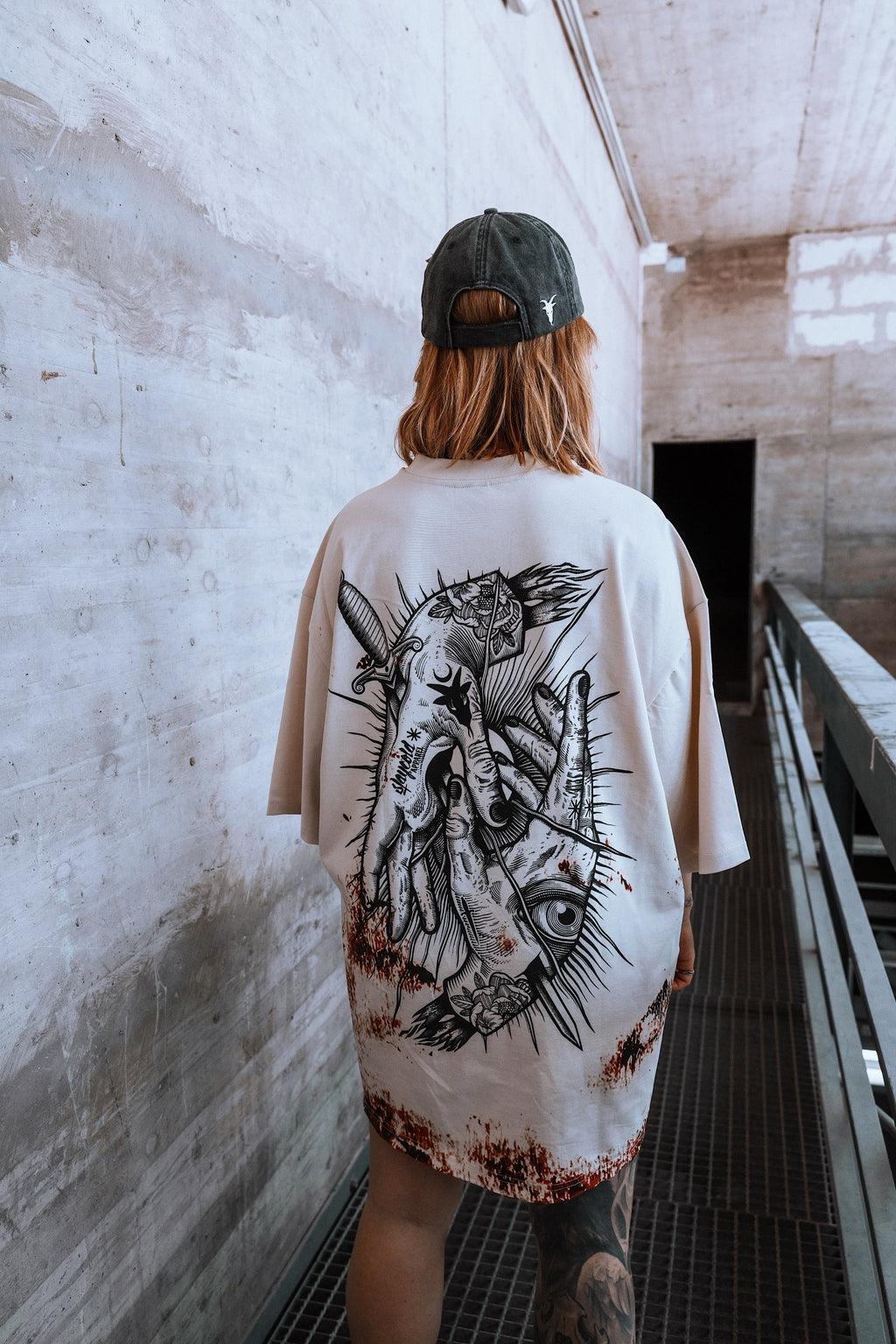 Think Twice - Oversized T-Shirt (Rusty Bleached) 200GSM