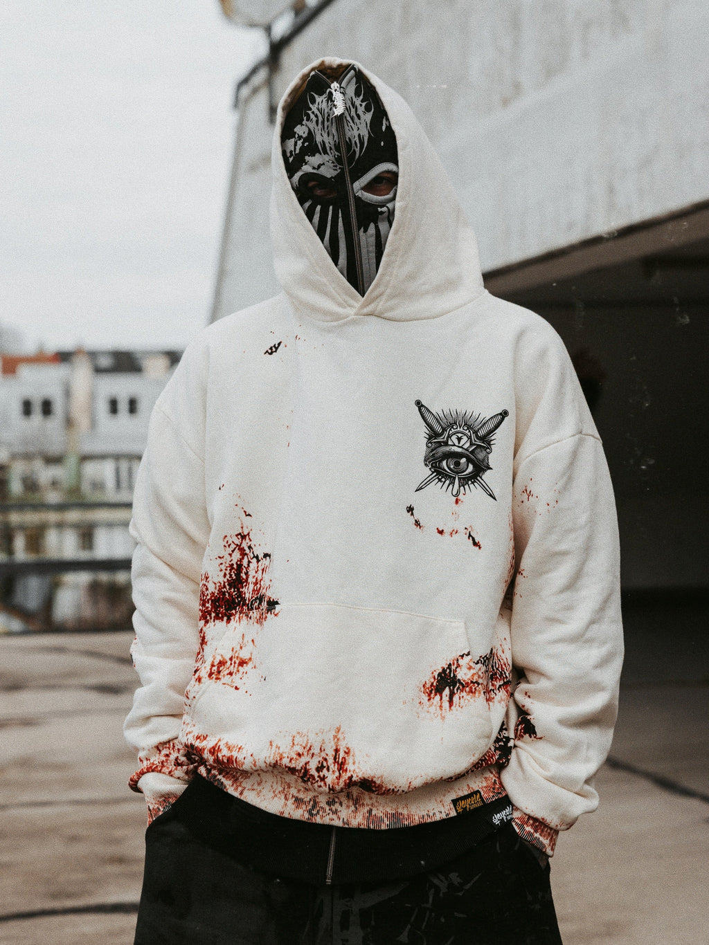 Think Twice (Rusty Bleached) - Oversized Hoodie (350GSM)