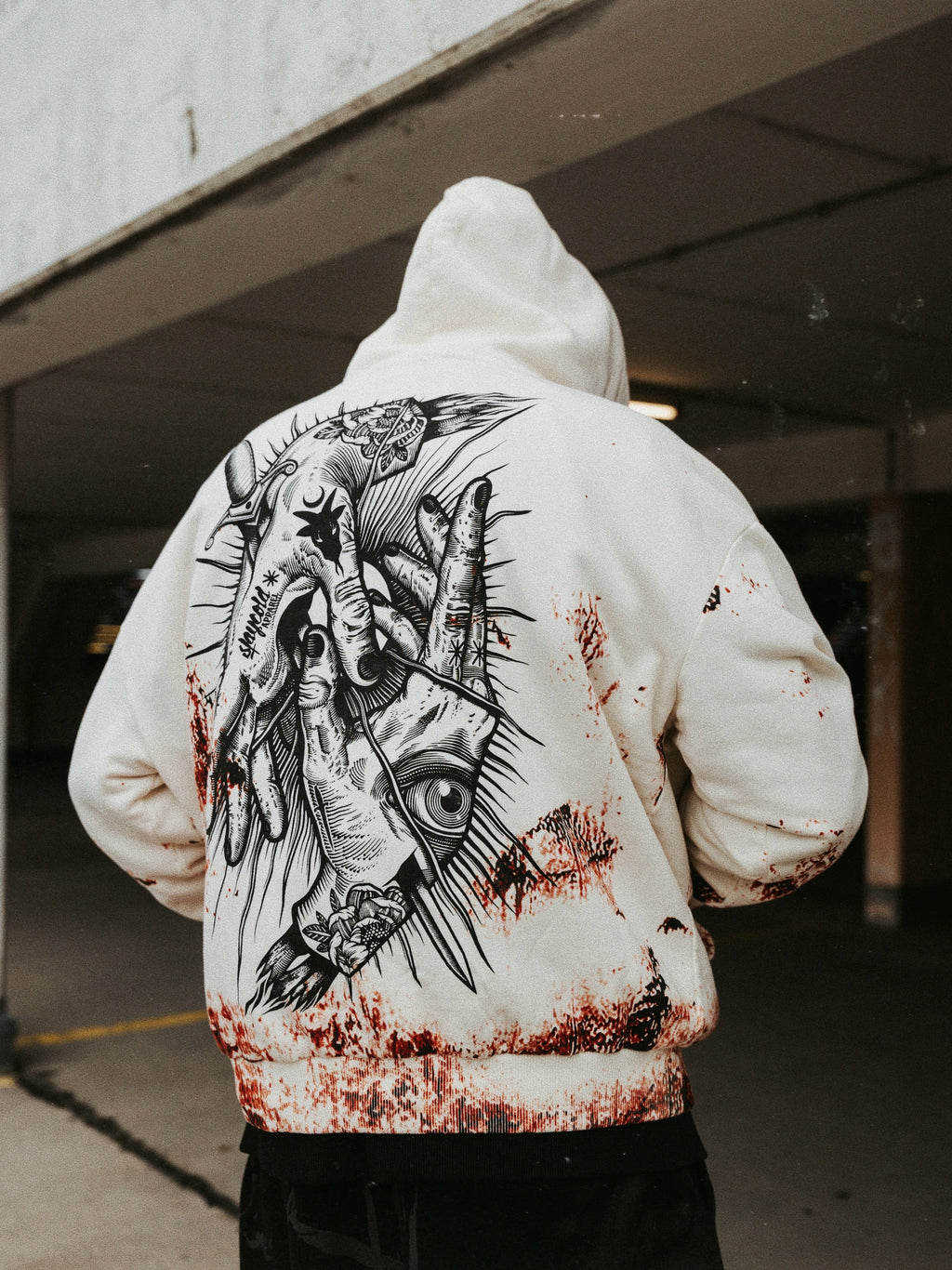 Think Twice (Rusty Bleached) - Oversized Hoodie (350GSM)