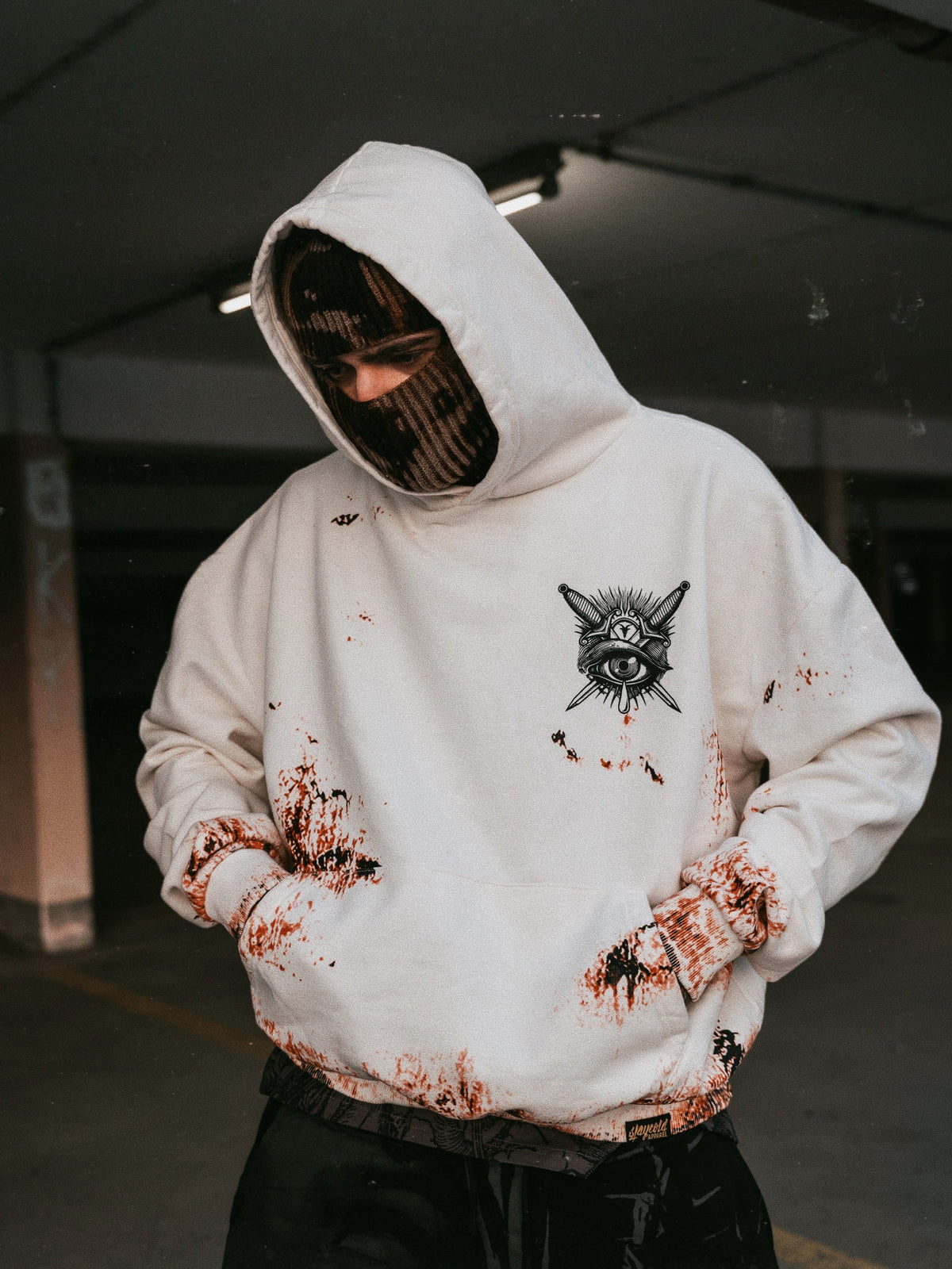 Think Twice (Rusty Bleached) - Oversized Hoodie (350GSM)