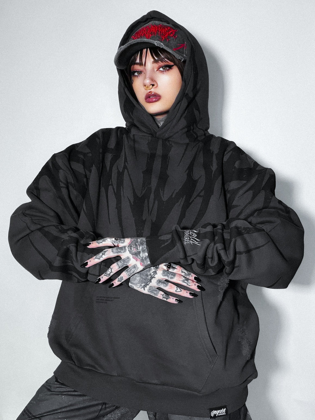Thornbreaker (Dark Grey) - Heavy Oversized Hoodie (400GSM)