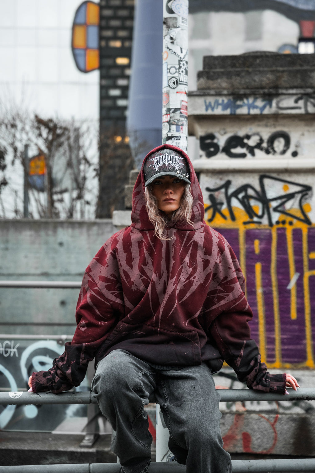 Thornbreaker (Rusty Red) - Heavy Oversized Hoodie (400GSM)