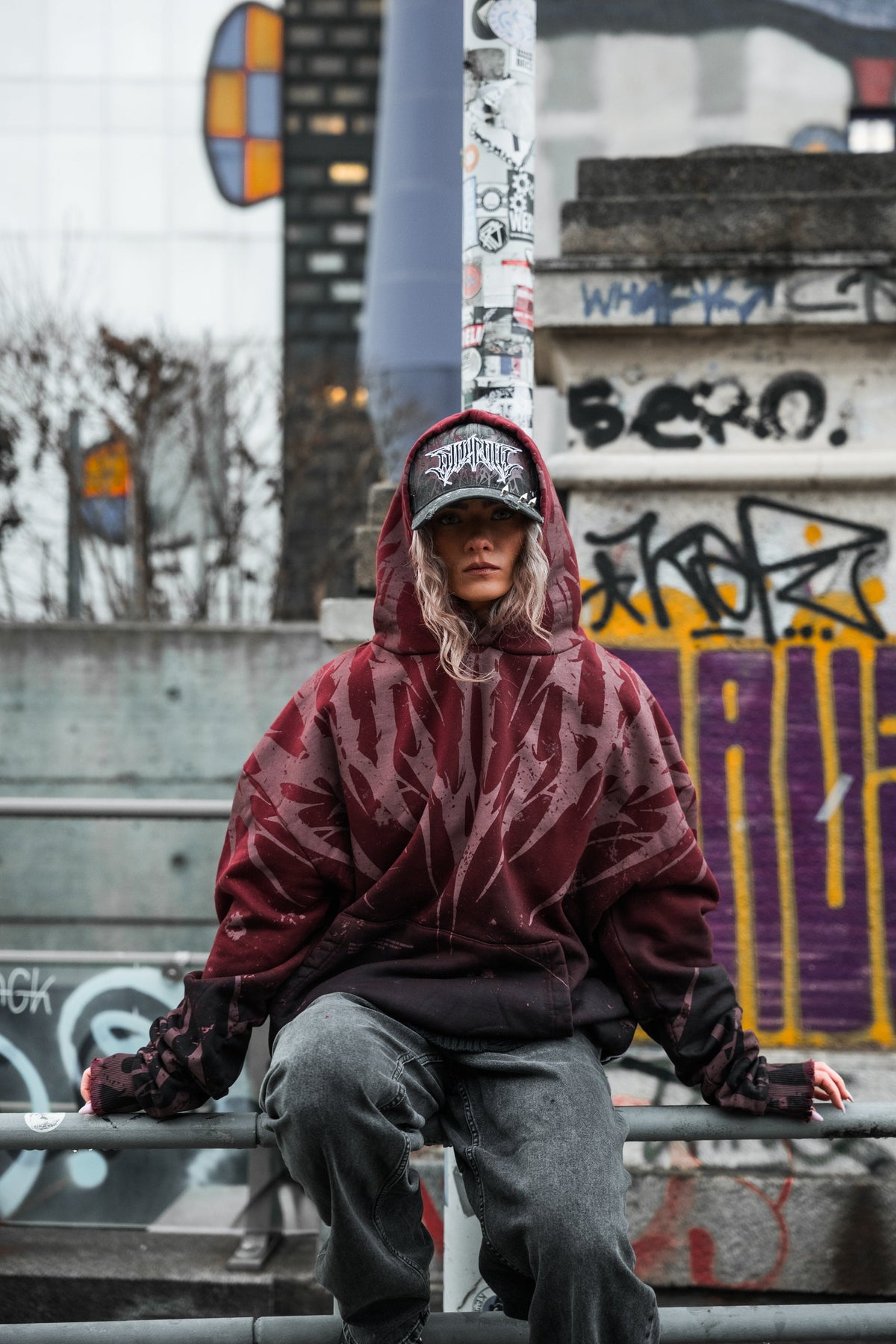 Thornbreaker (Rusty Red) - Heavy Oversized Hoodie (400GSM)